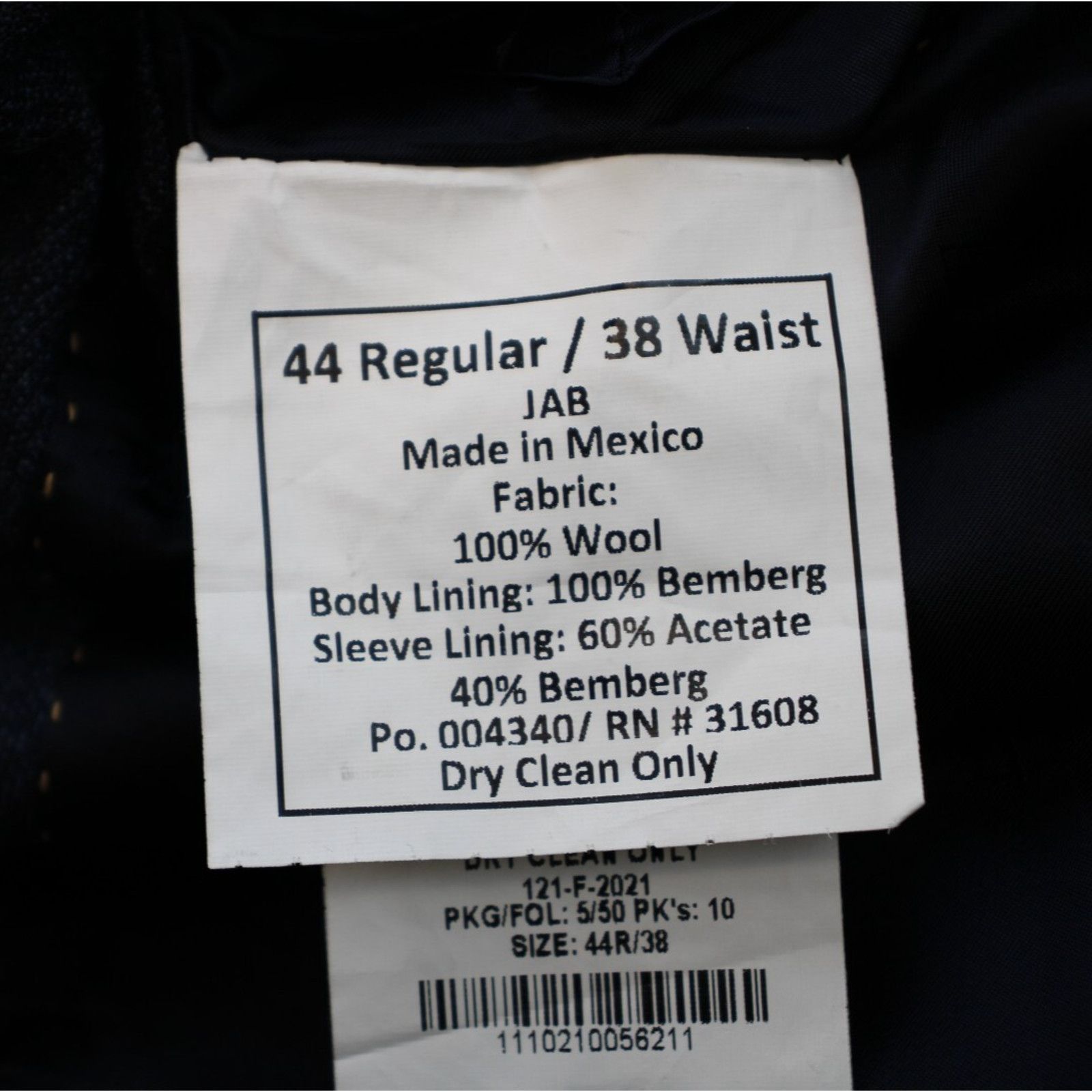 Jos. A. Bank Jos A Bank Blazer Mens 44R Blue 2 Button Reserve Wool Size 44R - 8 Thumbnail