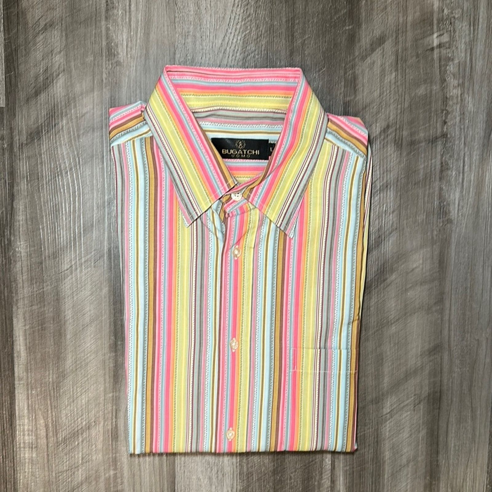 BUGATCHI Bugatchi Uomo Striped Long Sleeve Button Down - Large Size US L / EU 52-54 / 3 - 1 Thumbnail