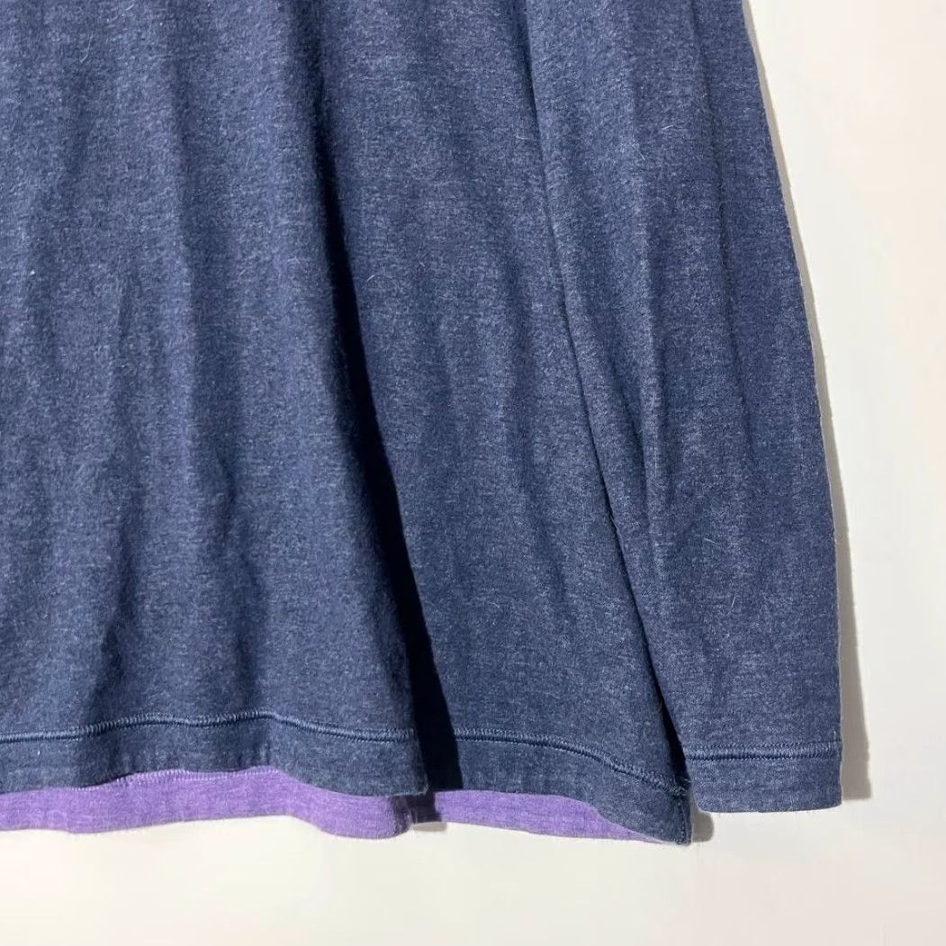 Vintage Wilkens Bros Heritage Collection Mens Hoodie Navy Blue Purple Contrast M55 XL Hooded All Seasons Pullover Long Sleeve Solid / Men Size US XL / EU 56 / 4 - 4 Thumbnail