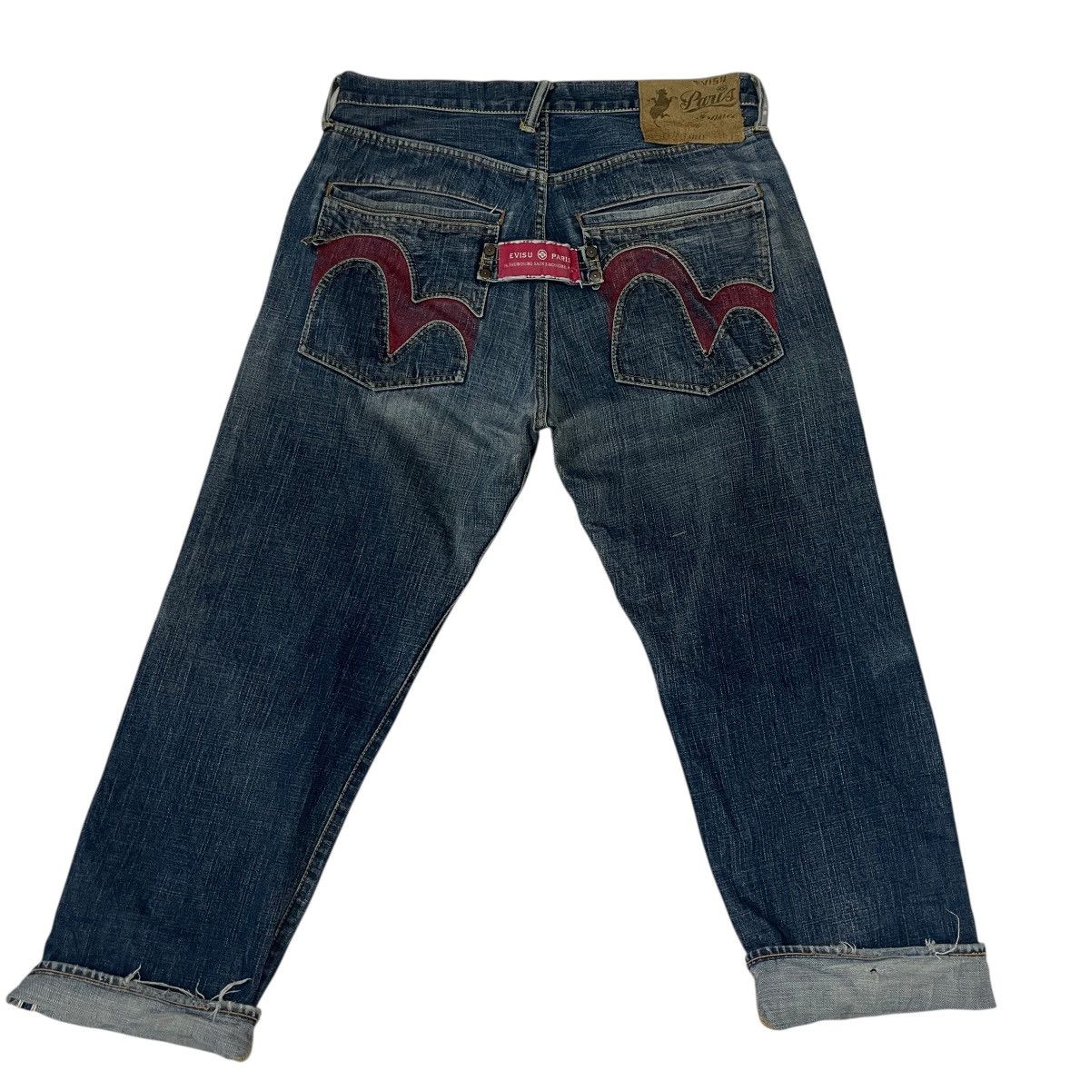 Evisu Vintage Evisu Distressed Redline Denim Jeans Size US 34 / EU 50 - 1 Thumbnail