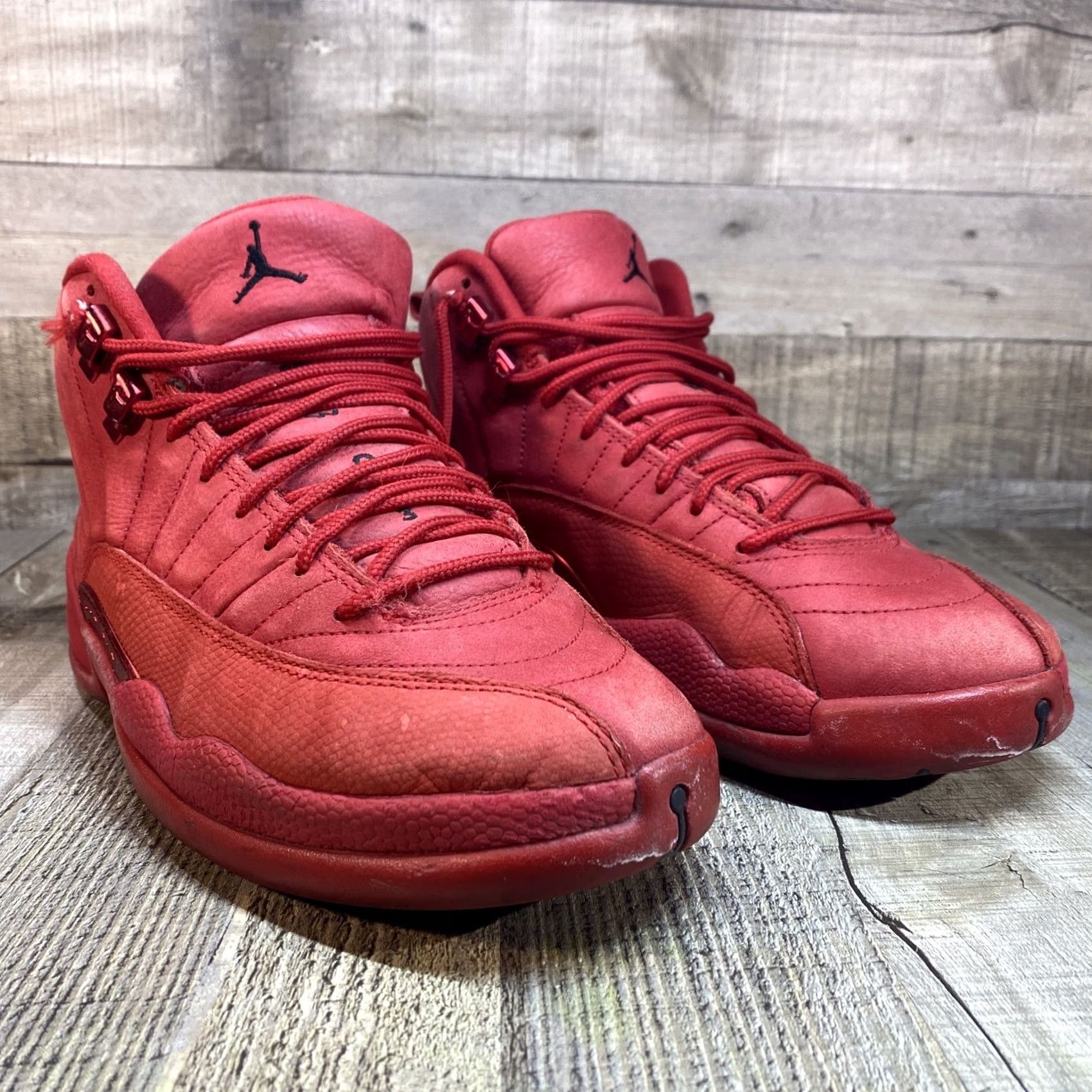 Jordan Brand Nike Air Jordan 12 XII Retro Gym Red 2018 Size 8 130690-601 Men Basketball Shoes Suede Outsole 12 Retro Size US 8 / EU 41 - 2 Thumbnail