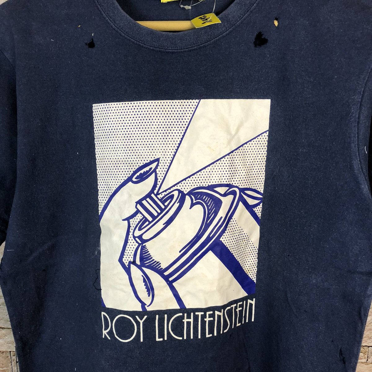Japanese Brand × Vintage Ripped distressed Roy Lichtenstein Blue T-Shirt #A492 Size US M / EU 48-50 / 2 - 13 Thumbnail