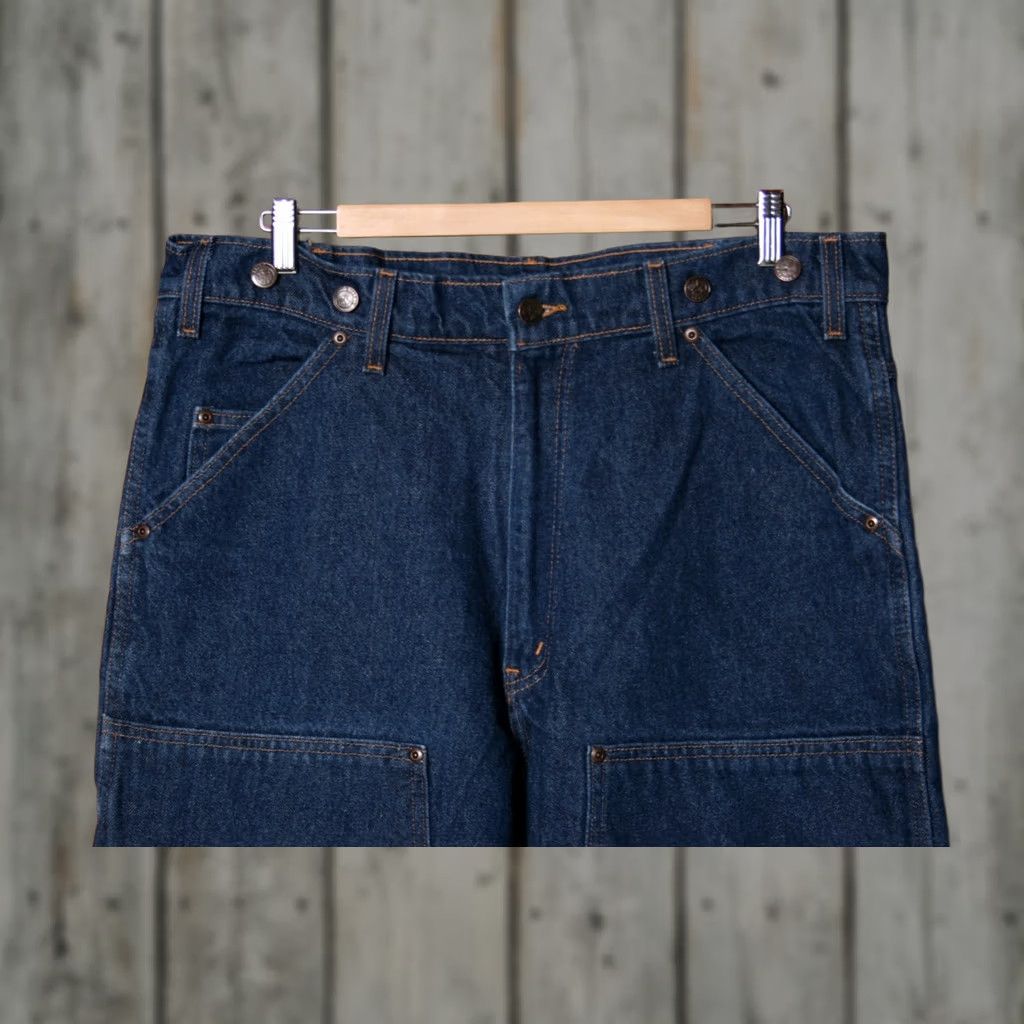 Vintage VINTAGE Wild Ass Jeans Work Denim 37x33 Blue Blue Denim Jeans Men 37 Inseam 33 Vintage Rise 14 Utility Wrangler Style Mens Jeans Size US 37 - 1 Thumbnail