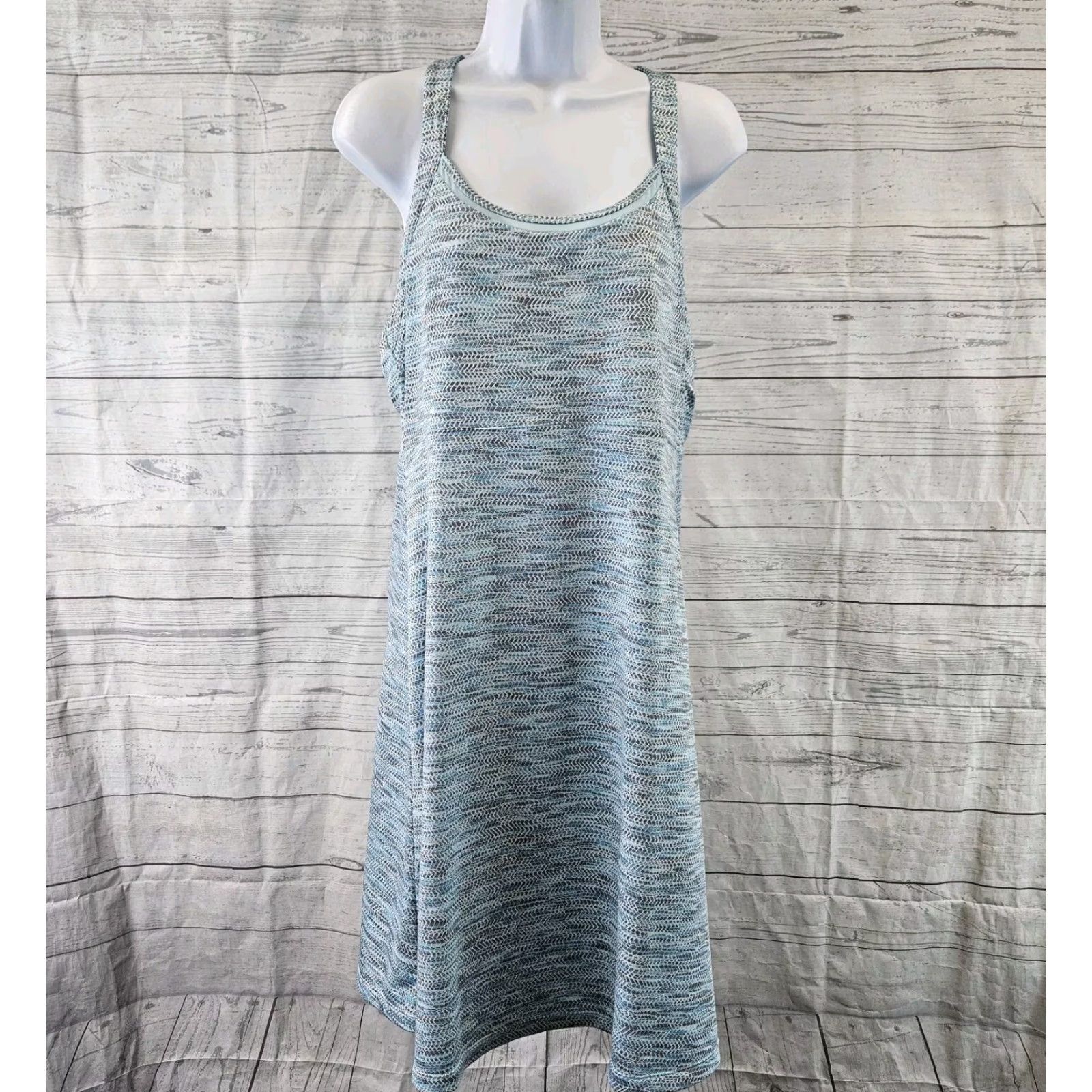 Vintage VINTAGE? MPG Womens Travel Dress XL Blue V-Neck Sleeveless (Note: If not vintage, omit "VINTAGE".) Size XL / US 12-14 / IT 48-50 - 2 Thumbnail