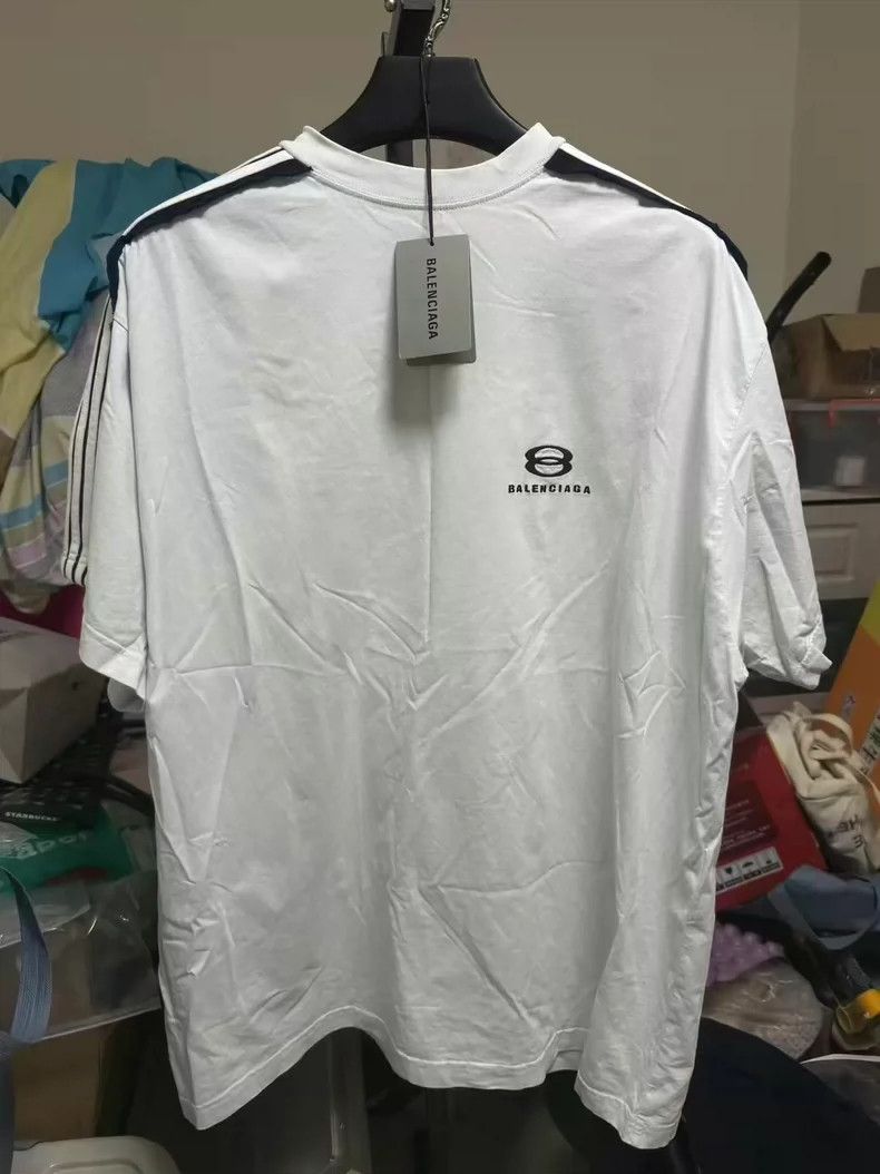 Balenciaga Balenciaga 25 New Double Ring Logo Tee - dmc Size US M / EU 48-50 / 2 - 1 Thumbnail