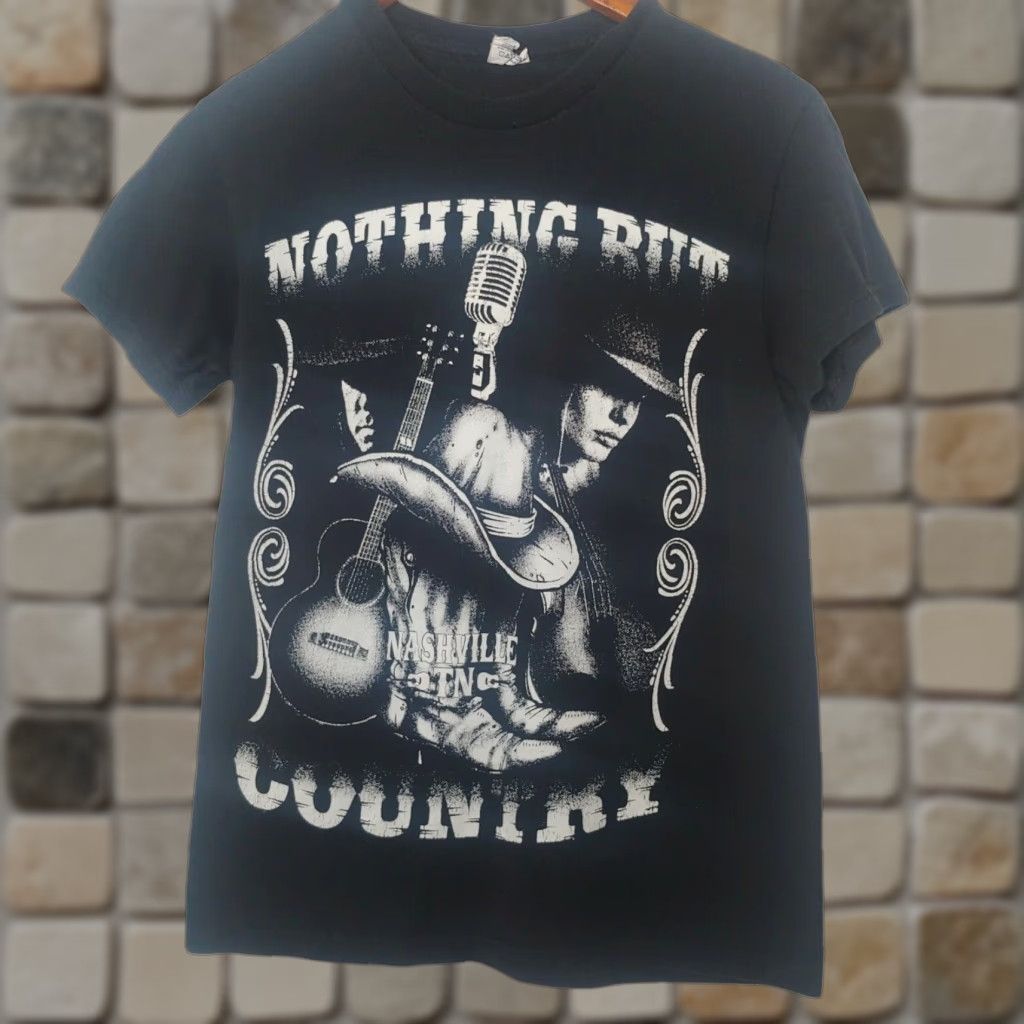 Delta Noth ing But Country Nashville Tennessee Shirt Small Black Guitar Music Graphic T Size US S / EU 44-46 / 1 - 1 Thumbnail