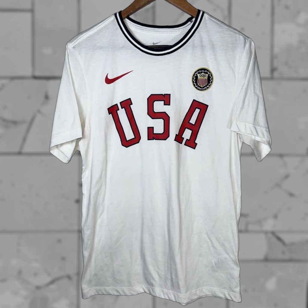 Nike Nike Shirt White USA Olympics Athletic Size S Mens Size US S / EU 44-46 / 1 - 1 Thumbnail