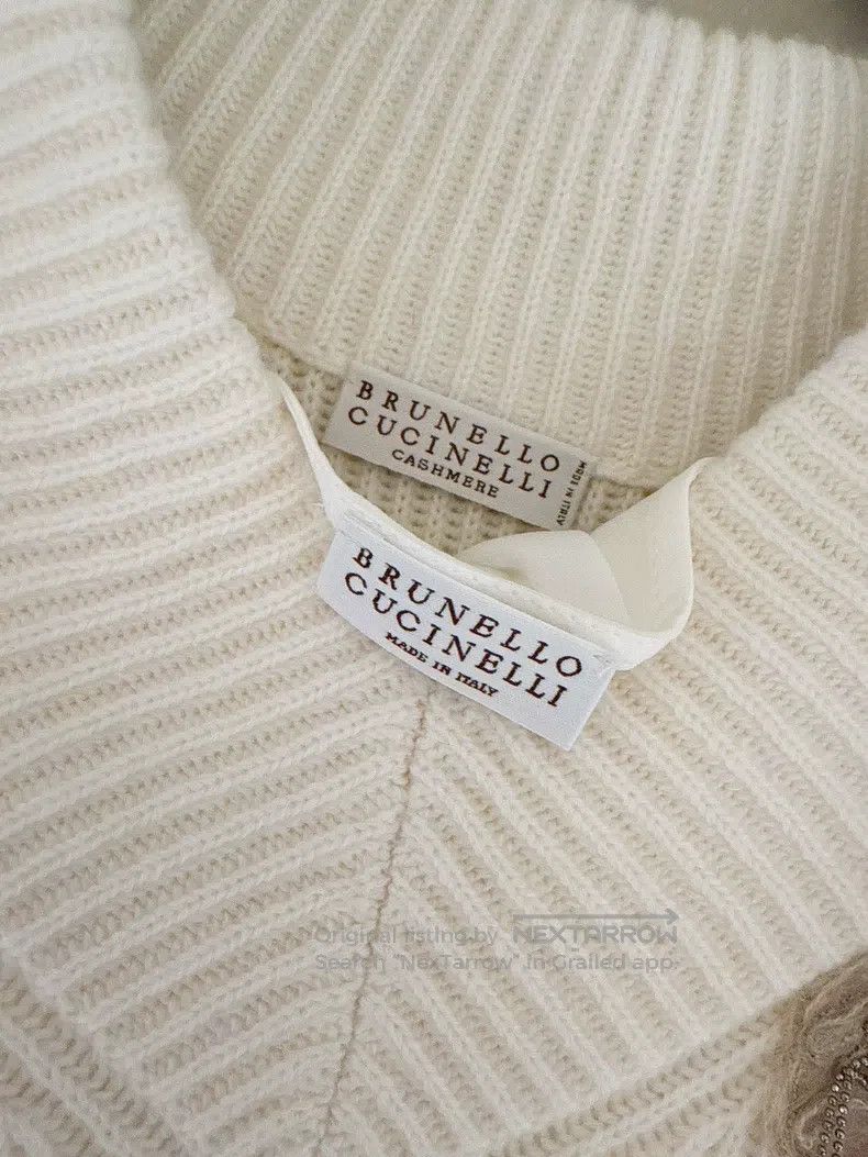 Brunello Cucinelli Brunello Cucinelli Pearl Flower Cashmere Dress Size XXS / US 00 / IT 34 - 7 Thumbnail