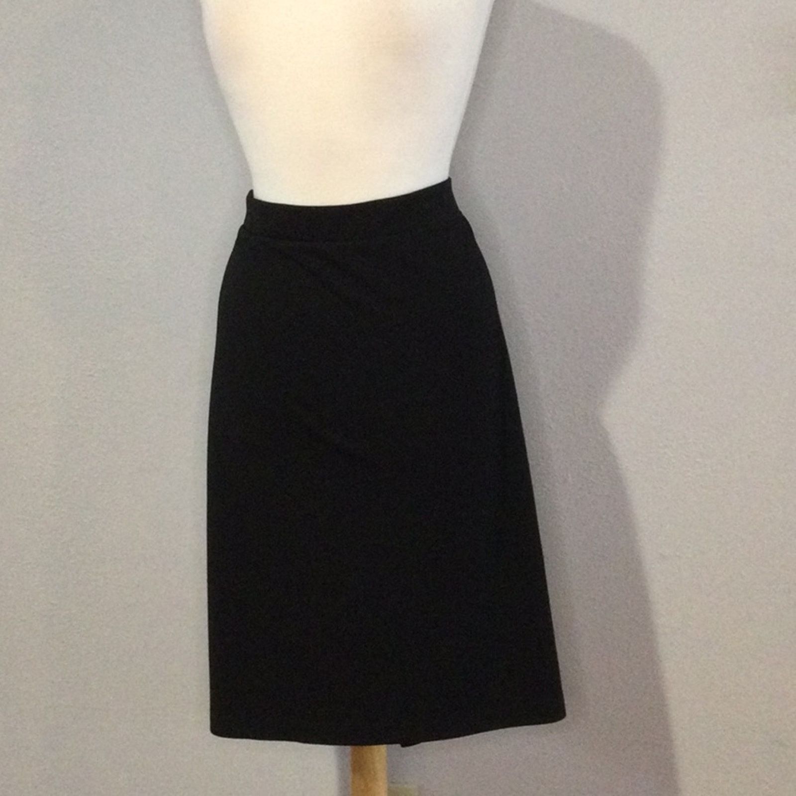 Other Susan Graver Black Knee Length Back Split A-line Skirt 3X Size 42" / US 20 - 1 Thumbnail