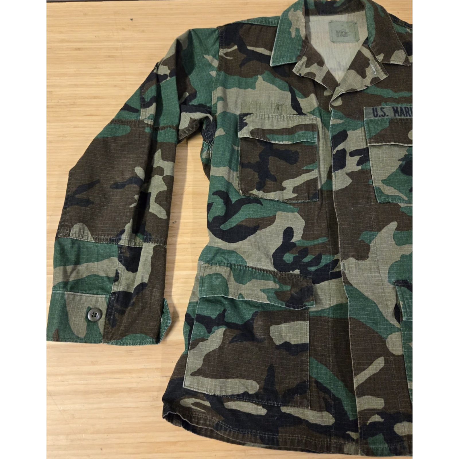 Vintage VINTAGE U.S. Marines Woodland Camo Jacket Mens M Long Camouflage Military 90s Size US M / EU 48-50 / 2 - 4 Thumbnail