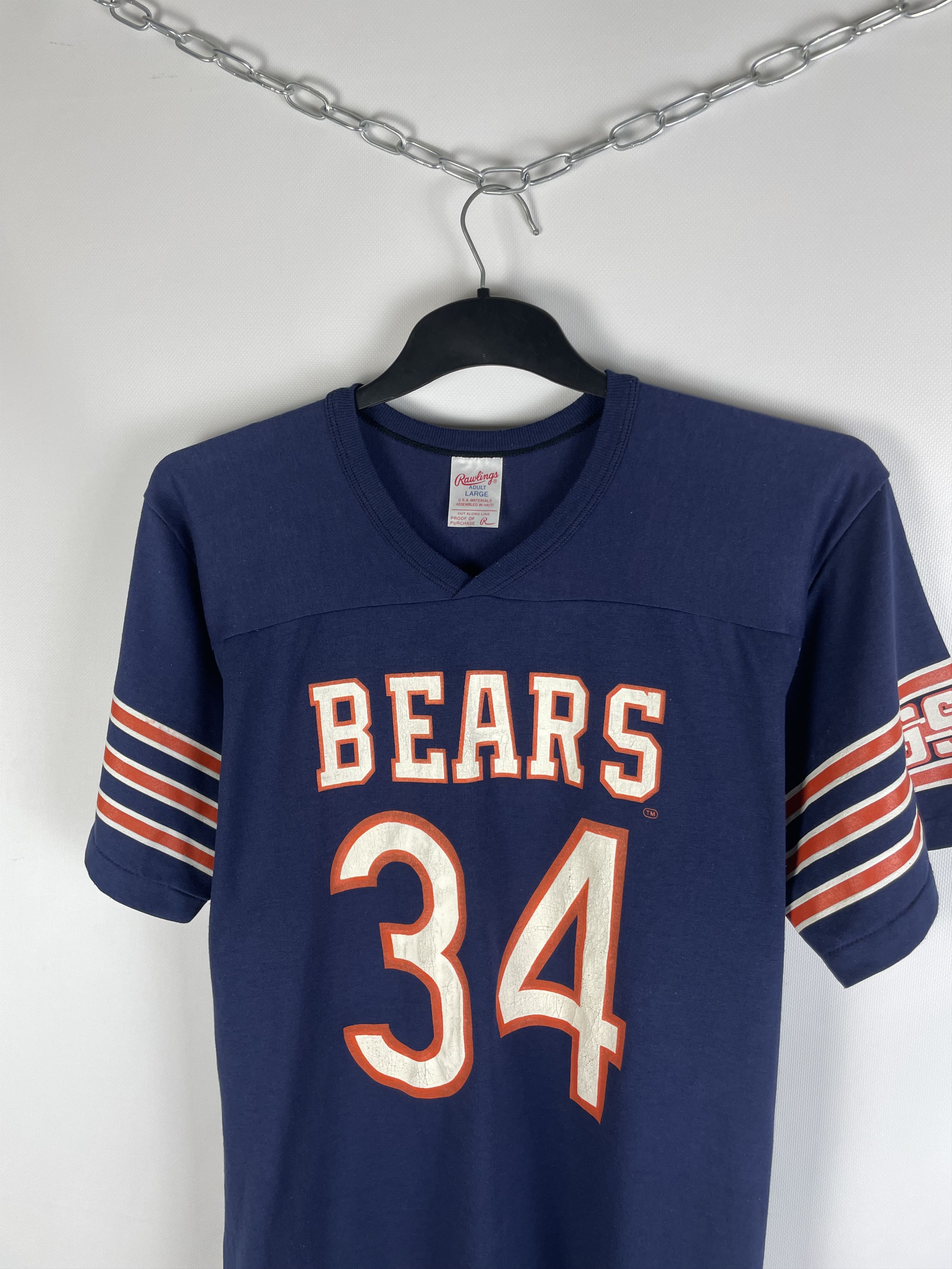 NFL #34 CHICAGO BEARS VINTAGE 80s JERSEY Size US L / EU 52-54 / 3 - 3 Thumbnail