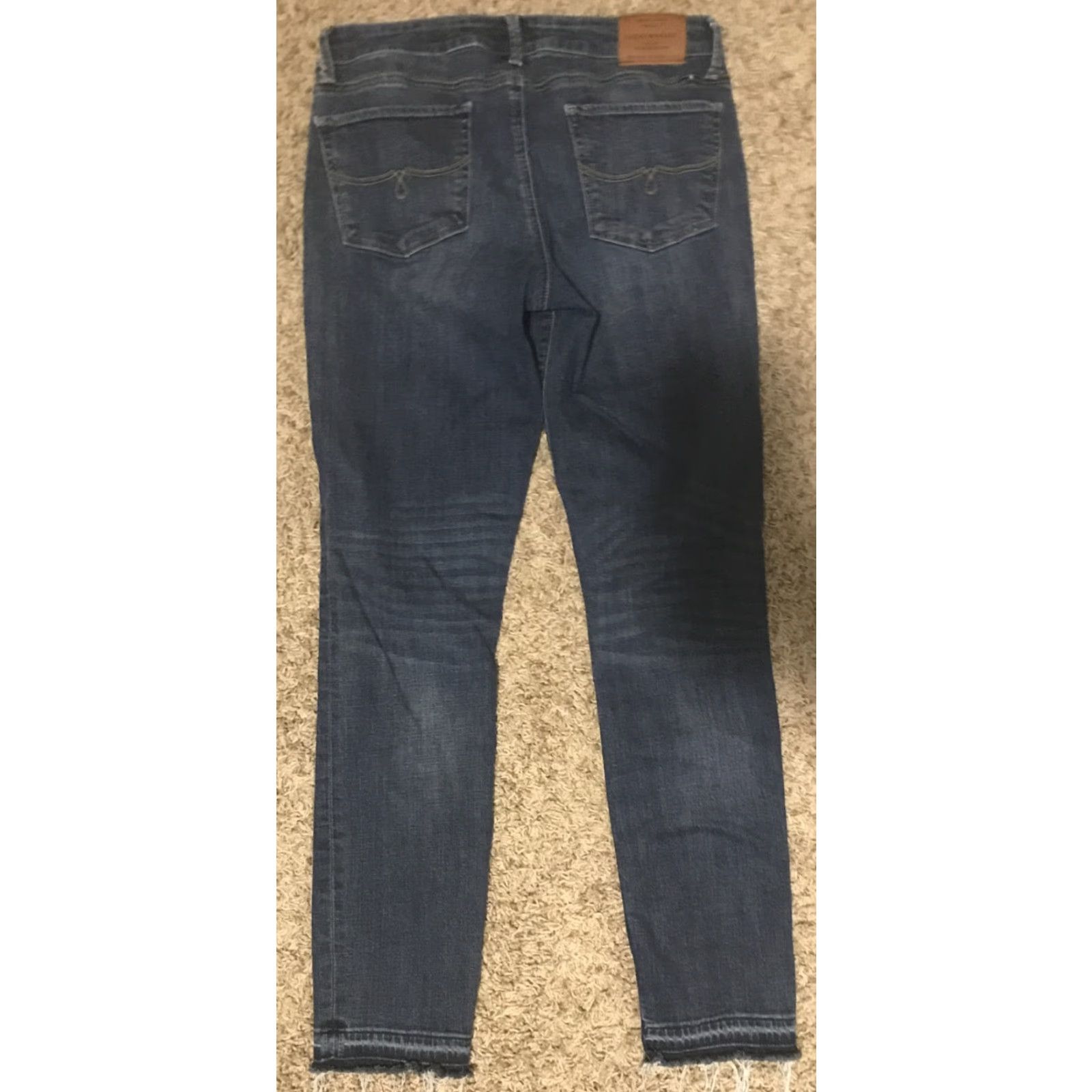 Lucky Brand Lucky Brand Jeans Women's 8/29 Stretch Distressed Hems Skinny Denim PANTS Size 30" / US 8 / IT 44 - 2 Thumbnail