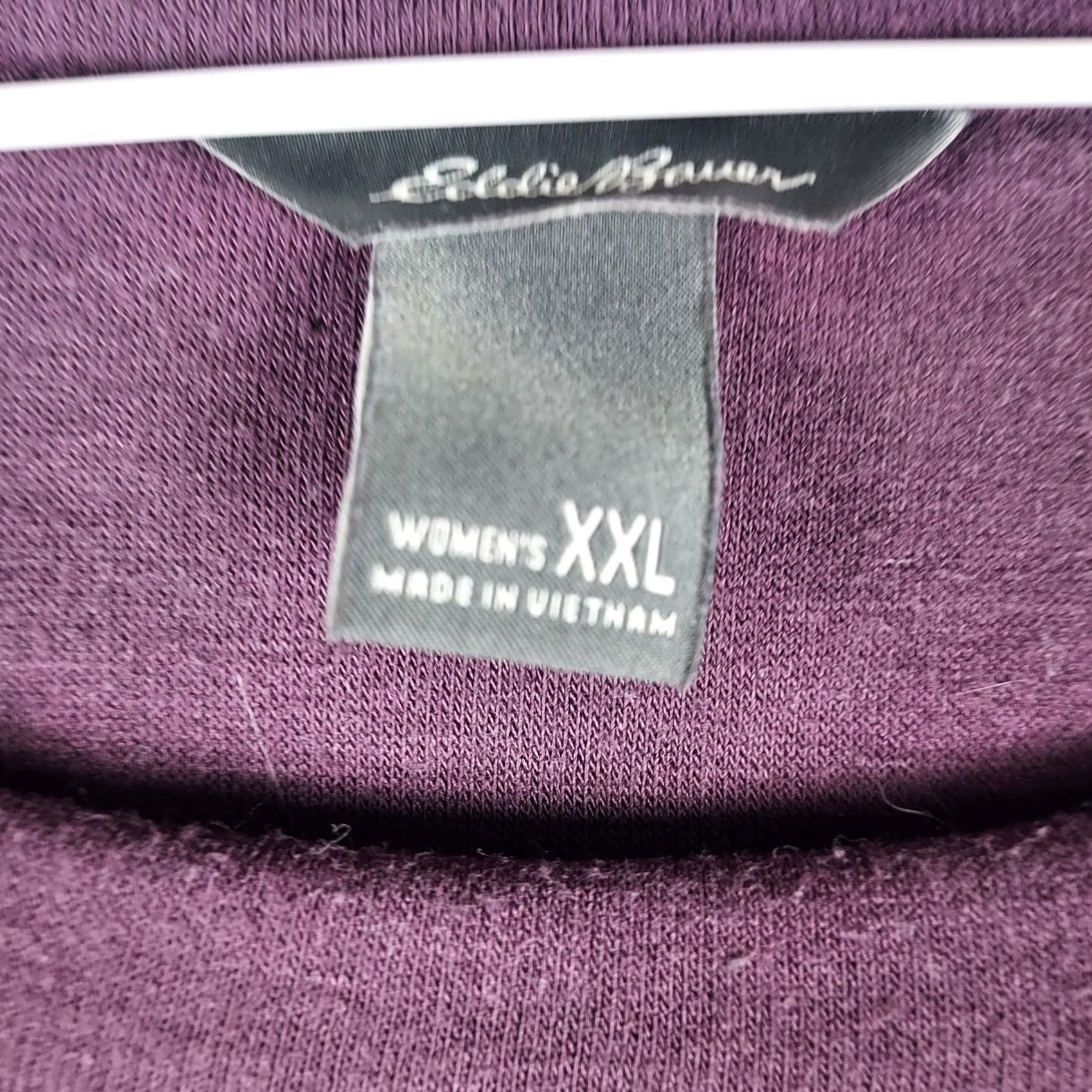 Eddie Bauer Eddie Bauer Womens XXL Pullover Sweatshirt Raglan Sleeve Purple Solid Cozy Stretch Top Winter Fall Spring Casual Activewear Mens Women Girls Boys Size XXL / US 16-18 / IT 52-54 - 3 Thumbnail