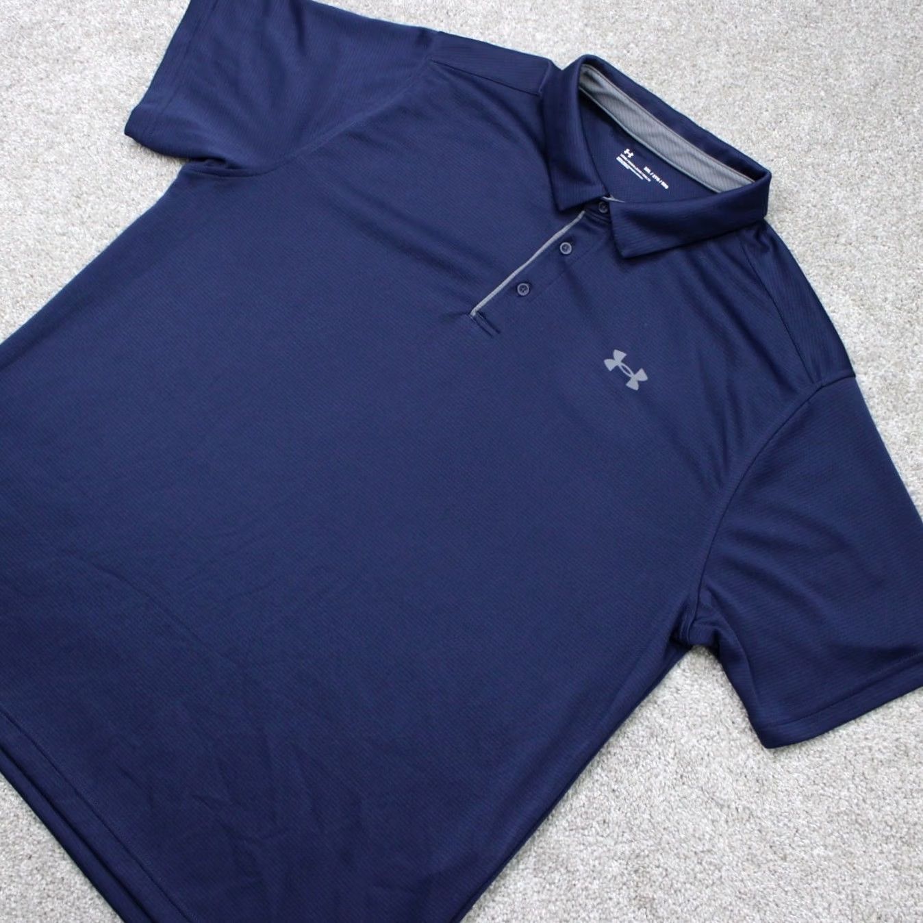 Under Armour Under Armour Polo Shirt Men 2XL Blue Short Sleeve HeatGear Regular Fit Polo Mens Blue Shirt Size US XXL / EU 58 / 5 - 3 Thumbnail