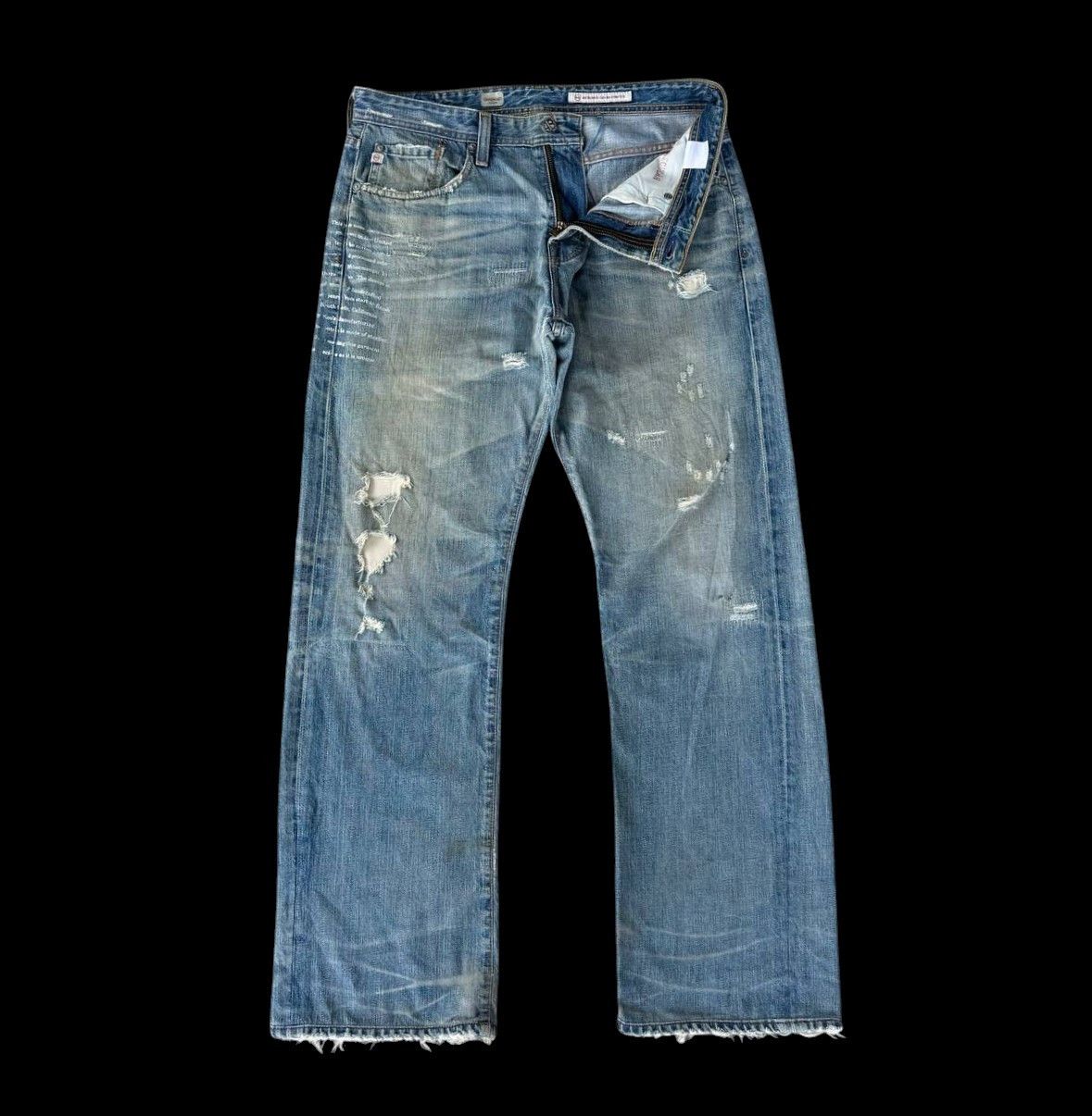 AG Adriano Goldschmied Vintage AG Adriano Goldschmied CampaignLoose Distressed Jean Size US 32 / EU 48 - 1 Thumbnail
