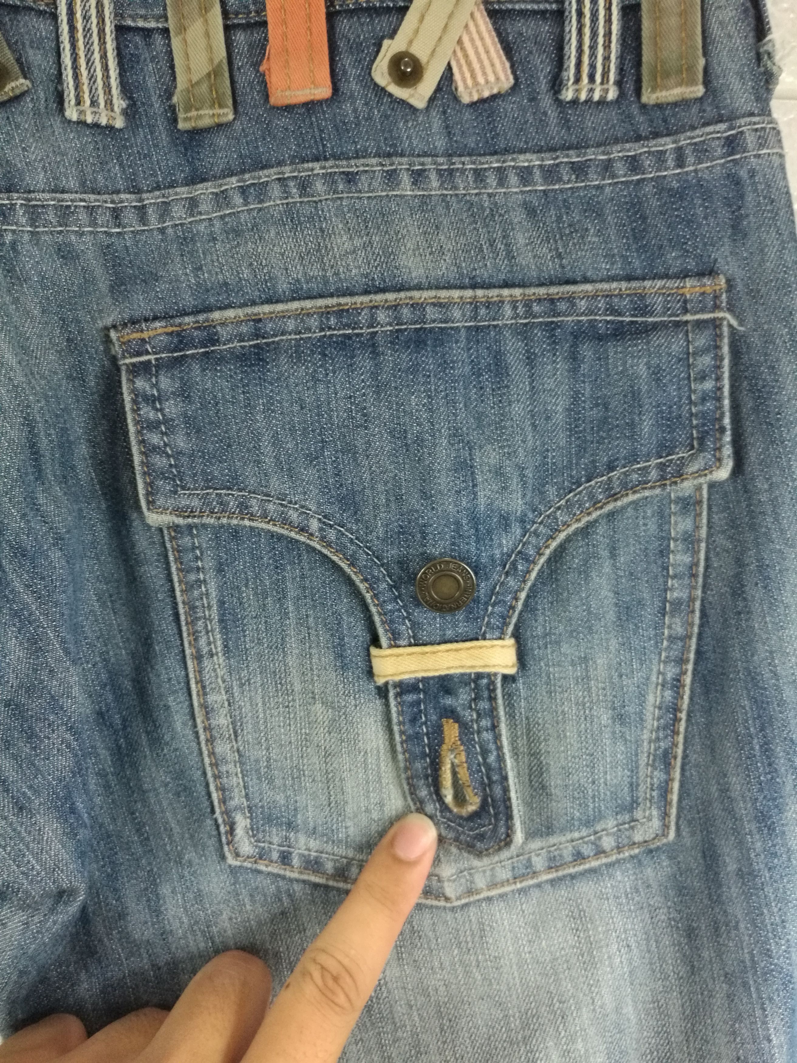 Japanese Brand Vintage Hybrid Japanese Double Waist Jeans Size US 31 - 10 Thumbnail