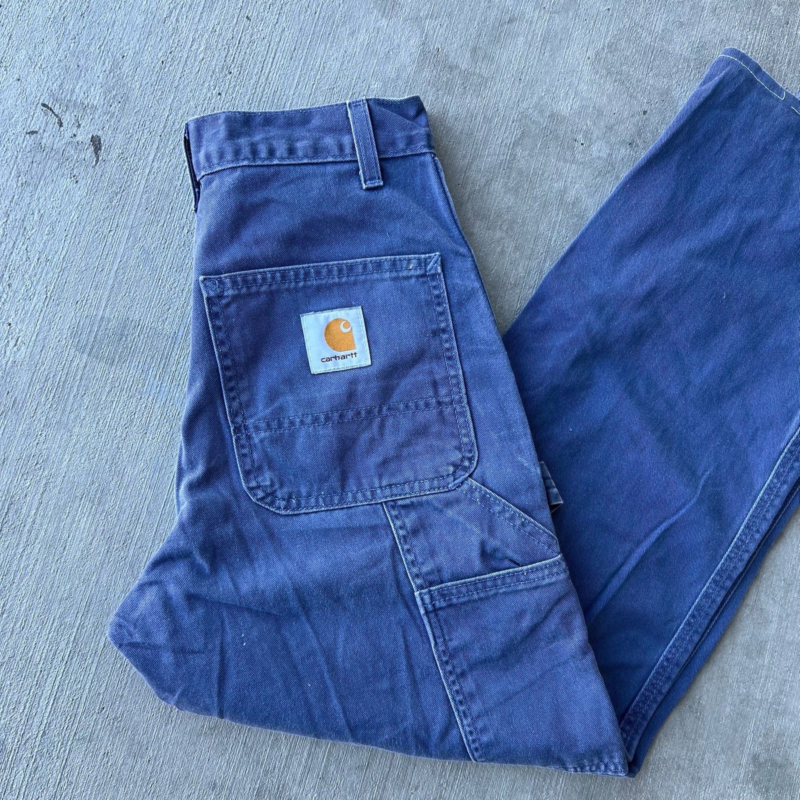 Carhartt × Vintage Carhartt blue WSK189 work wear carpenter pants Size US 26 / EU 42 - 2 Thumbnail