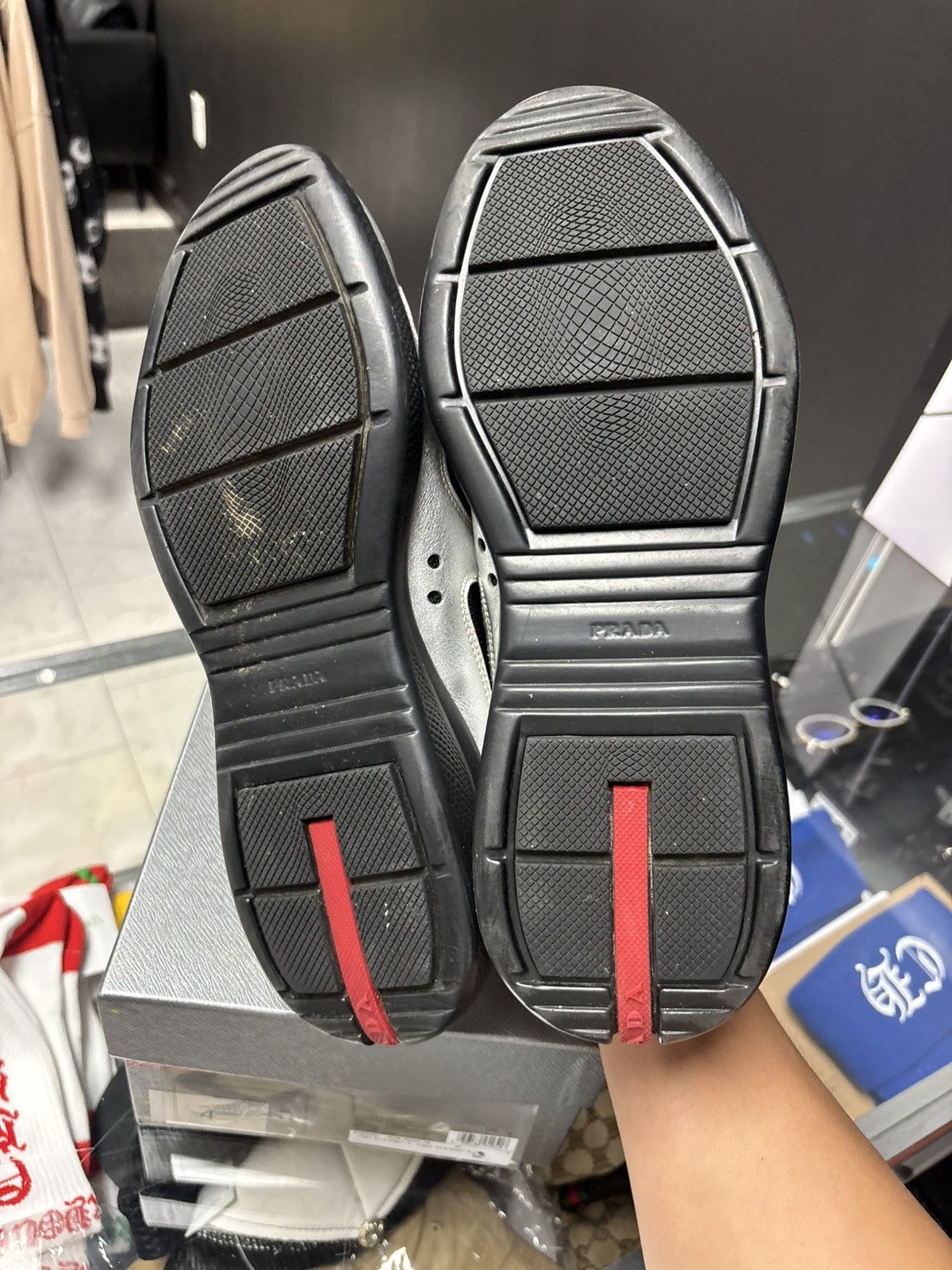 Prada Prada Americas Cup sneakers silver Size US 10 / EU 43 - 7 Thumbnail