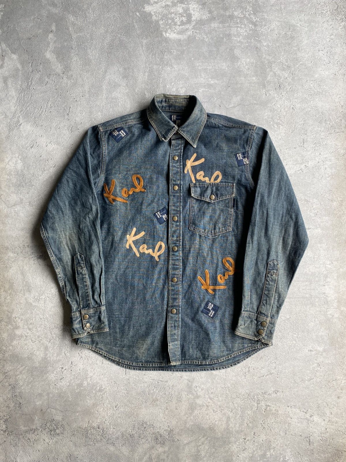 Karl Helmut Vintage Feel Blue Karl Helmut Denim Shirt Size US M / EU 48-50 / 2 - 1 Thumbnail