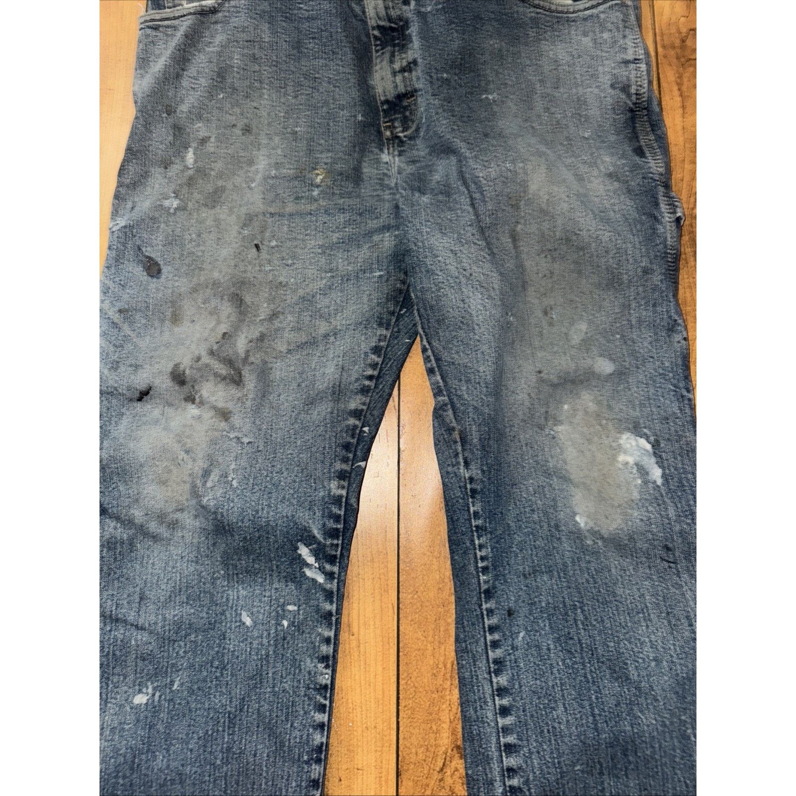 Dickies × Vintage Dickies Carpenter Jeans 38x32 Genuine Denim Distressed Paint Size US 38 / EU 54 - 4 Thumbnail