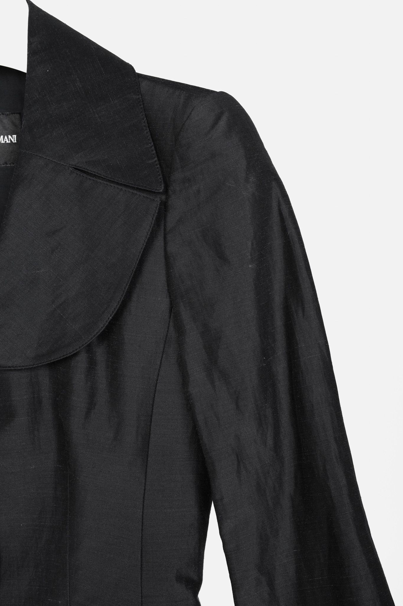 Emporio Armani Armani Ruffle Pocket Dark Grey Blazer Size S / US 4 / IT 40 - 5 Thumbnail