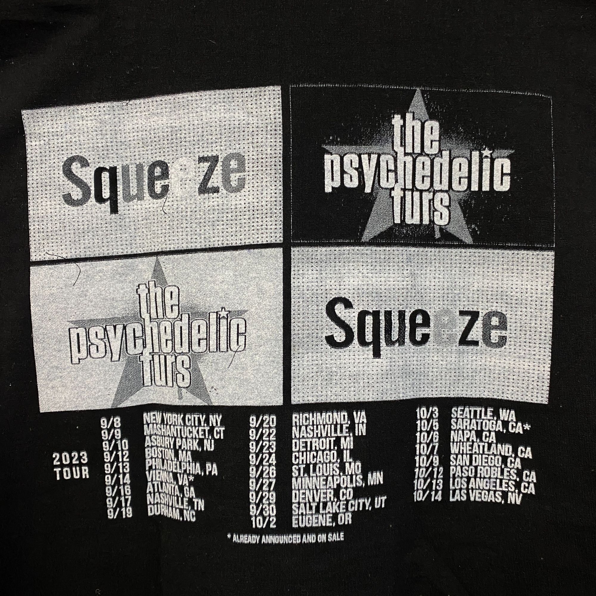 Band Tees Psychedelic Furs and Squeeze Rock Tour Tshirt size Small Size US S / EU 44-46 / 1 - 4 Thumbnail