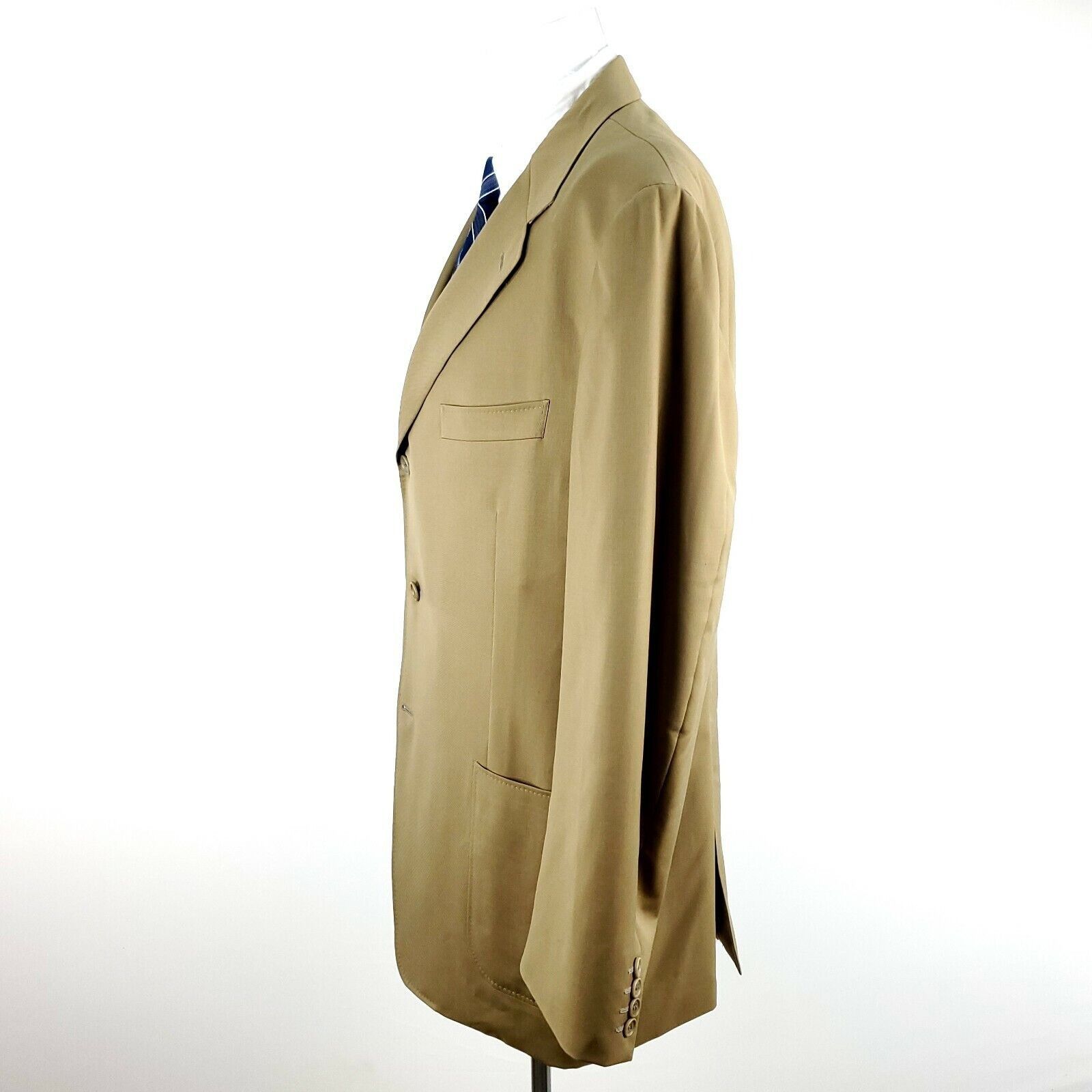 Canali Canali 40L 3 Button Tan Wool Italy Blazer Size 40L - 3 Thumbnail