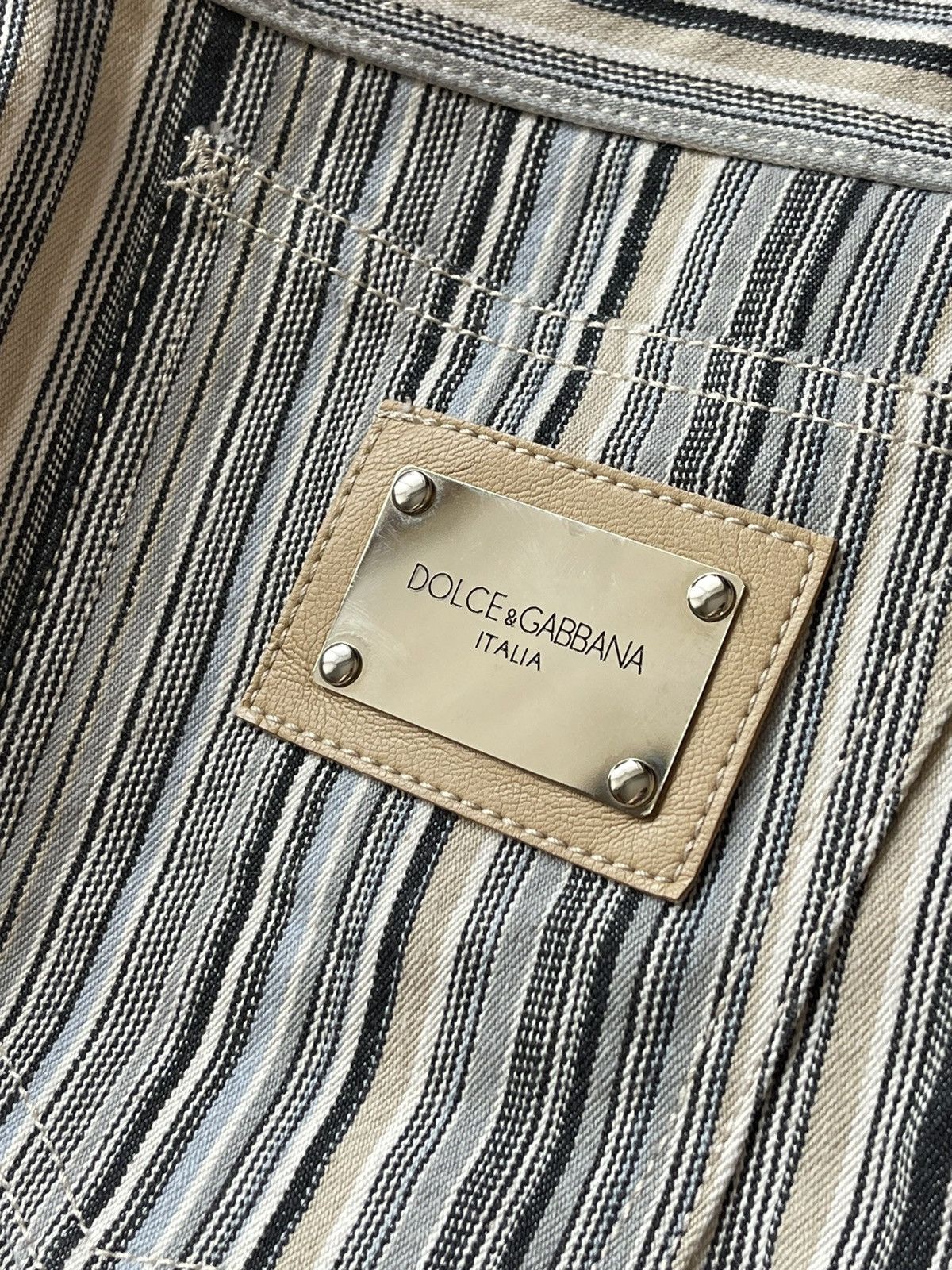 Dolce & Gabbana × Vintage Y2K Dolce & Gabbana striped cropped pants Size 27" / US 4 / IT 40 - 6 Thumbnail