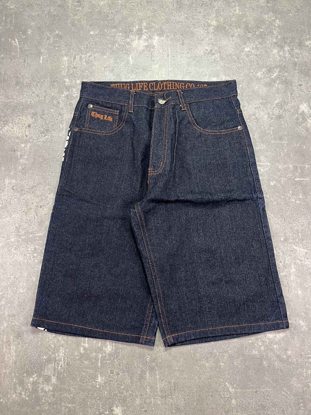 Rap Tees Thug Life Baggy Printed Jorts Shorts 34 Tupac Makaveli Size US 34 / EU 50 - 2 Thumbnail