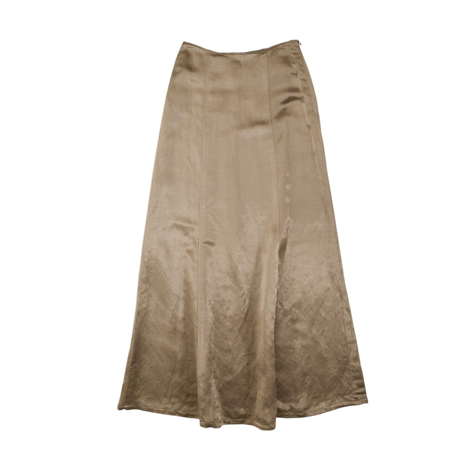 Ann Demeulemeester Light Brown Shiny Linen Maxi Skirt Size 27" / US 4 / IT 40 - 1 Thumbnail