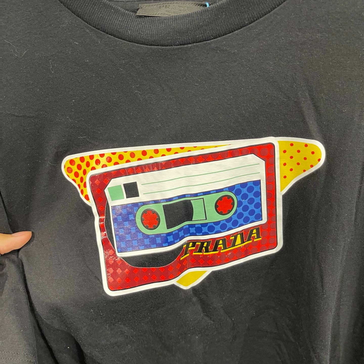 Prada Prada radio slogan print short sleeve tee L Size US L / EU 52-54 / 3 - 4 Thumbnail