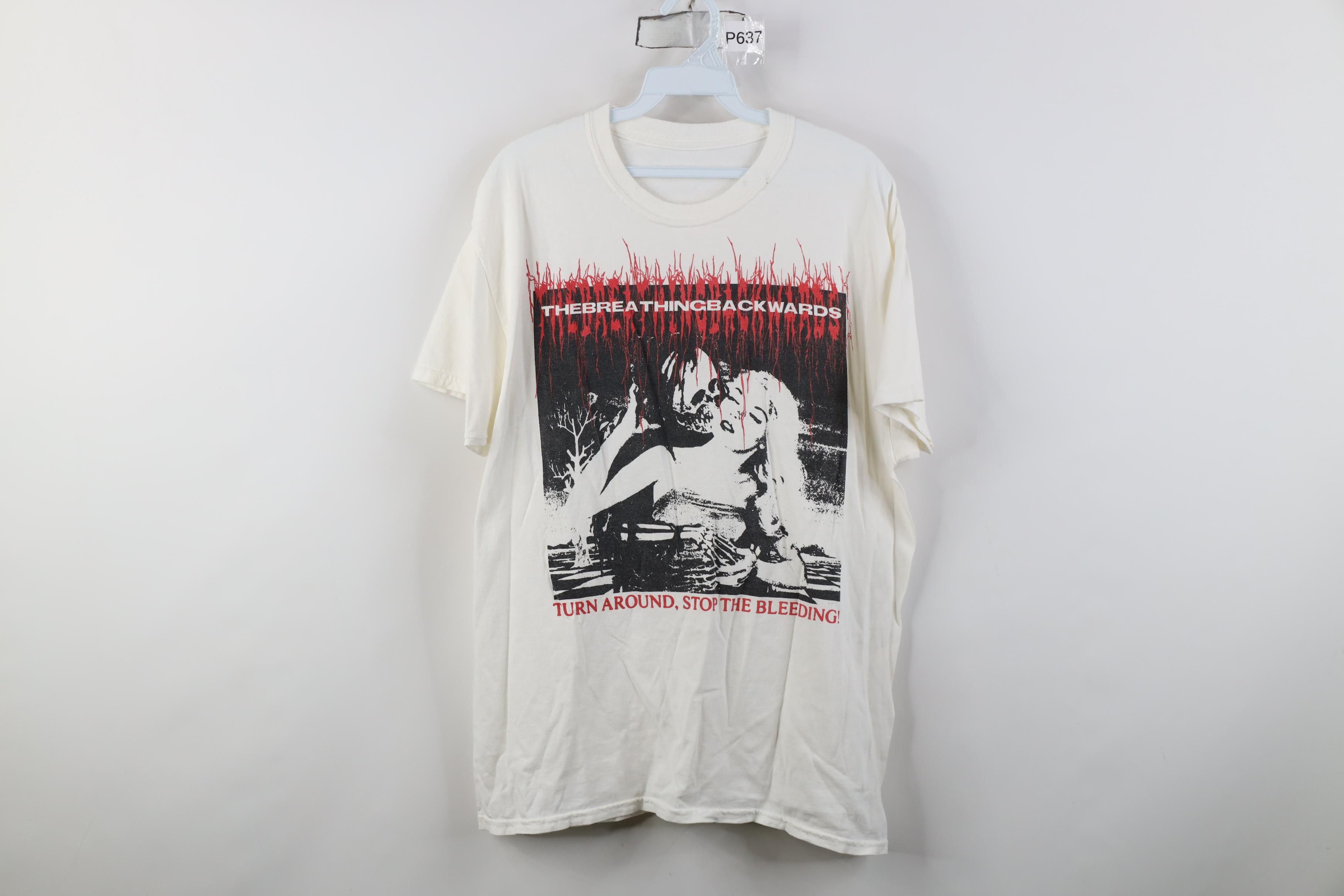 Vintage Turn Around Stop The Bleeding Tour The Breathing T-Shirt Size US L / EU 52-54 / 3 - 1 Thumbnail