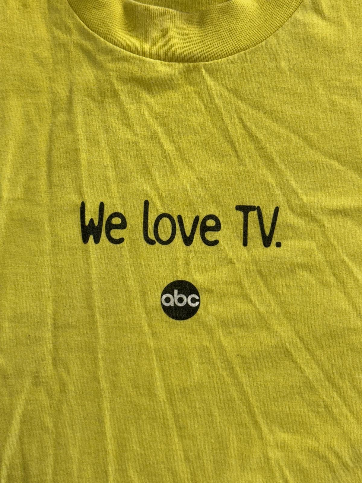 Fruit Of The Loom Vintage ABC TV Ad Promo T-shirt We Love TV ABC Network 90s L Size US L / EU 52-54 / 3 - 3 Thumbnail