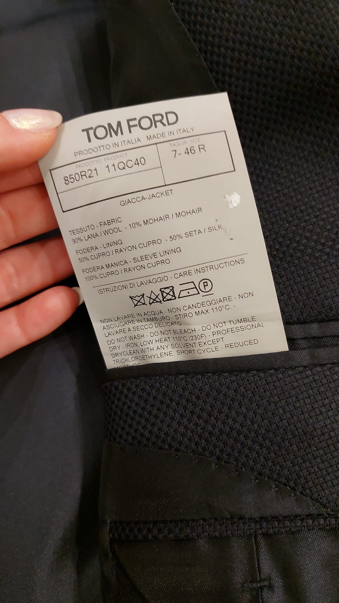Tom Ford o1loc1c0724 Giacca Jacket in Dark Grey Size US S / EU 44-46 / 1 - 4 Thumbnail