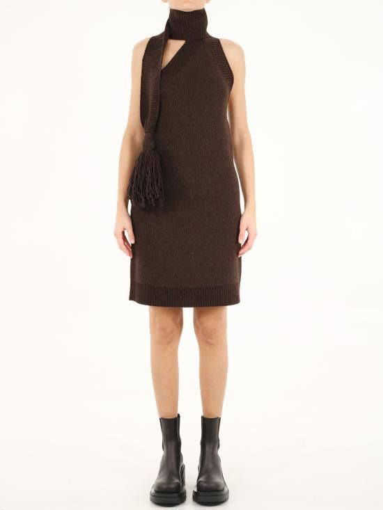 Bottega Veneta BOTTEGA VENETA Women Mid Skirts 676296 BROWN Size S / US 4 / IT 40 - 1 Thumbnail