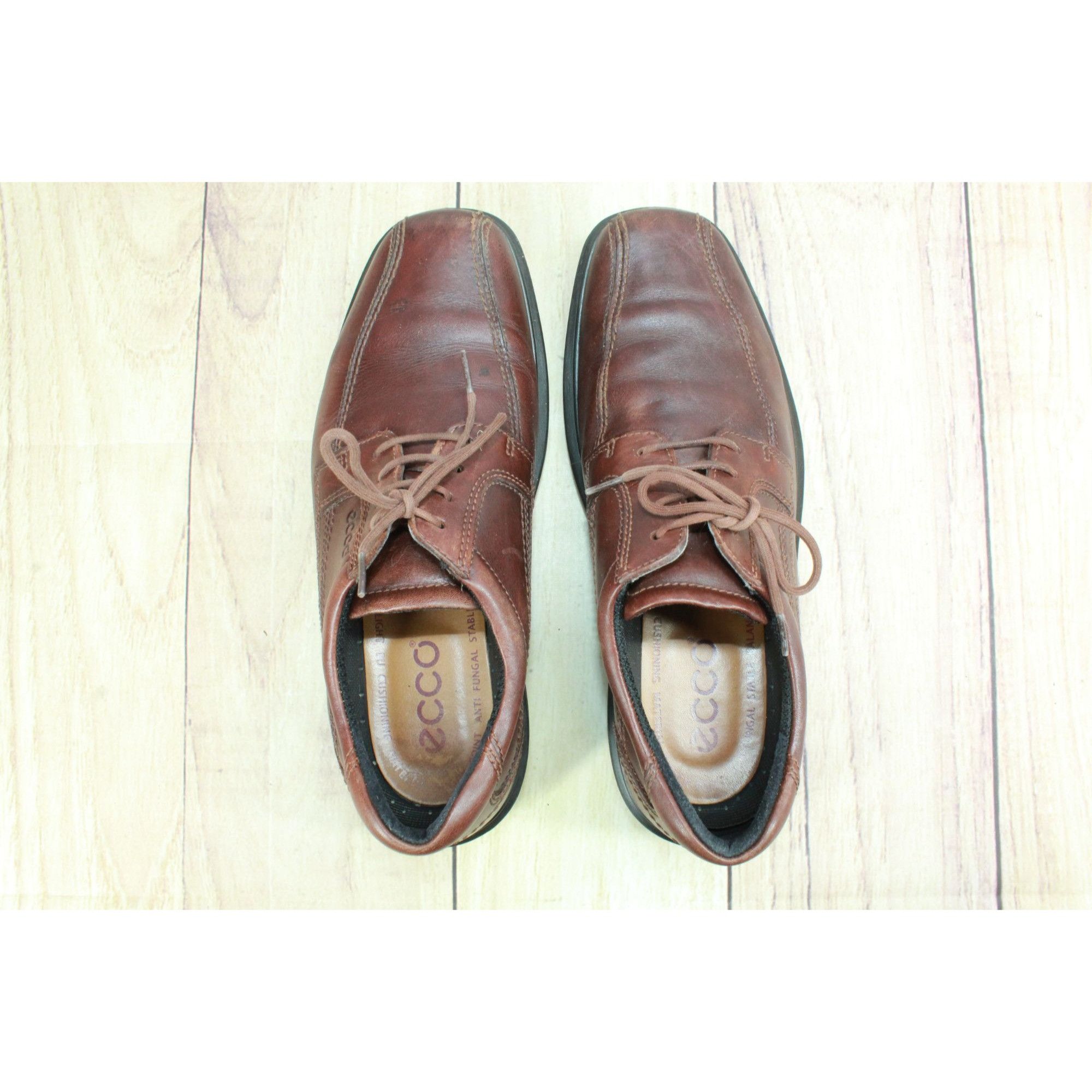 Ecco × Leather Ecco Helsinki Men's Leather Bike Toe Comfort Dress Shoes Size US 9 / EU 42 - 7 Thumbnail