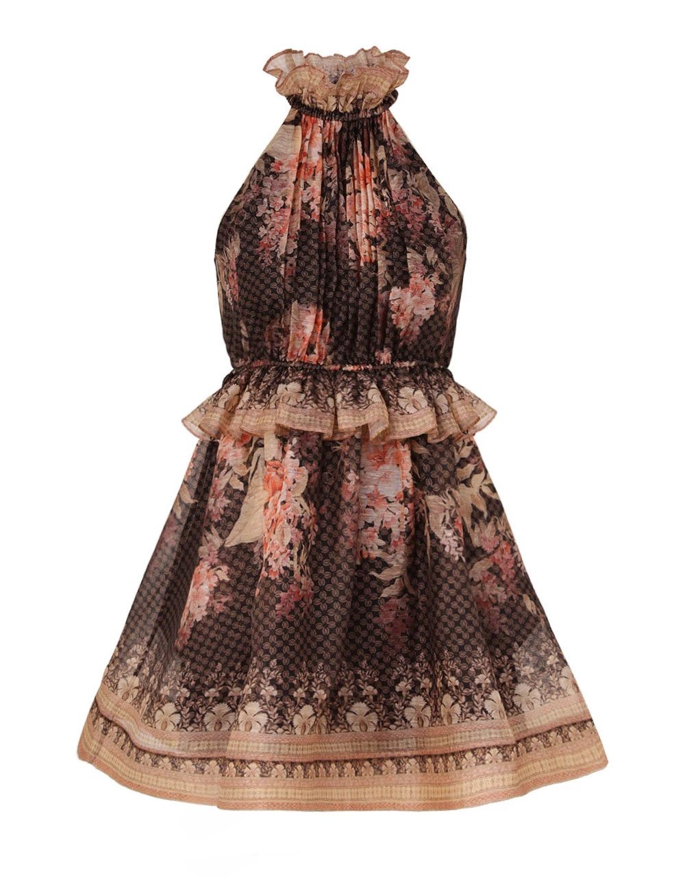 oc11z0226 Illuminate Halter Mini Dress In Multicolor