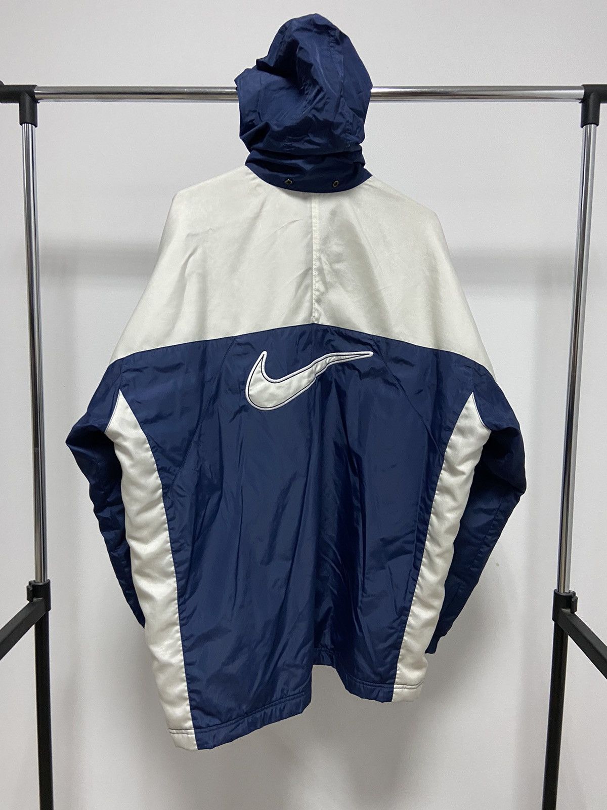 Nike × Vintage Nike Jacket Big Swoosh Logo Vintage Y2K Style Nylon Size US XL / EU 56 / 4 - 1 Thumbnail