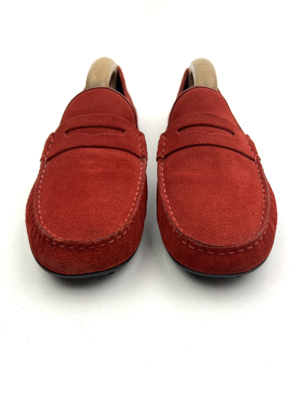 Gucci GUCCI Loafers Drivers Leather Shoes Web Stripe Red Men's Size US 8.5 / EU 41-42 - 3 Thumbnail