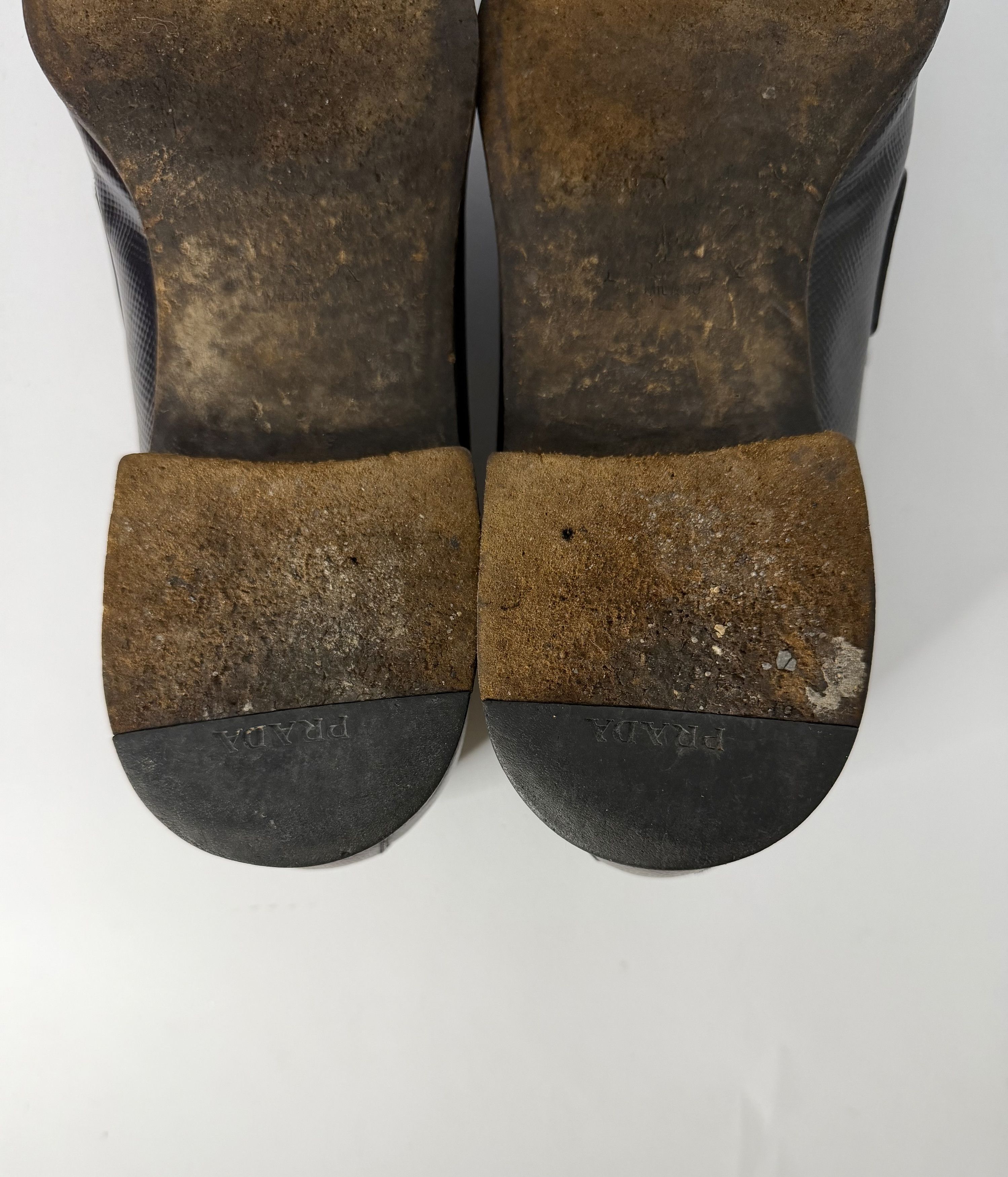 Prada Prada Black/Brown Saffiano Leather Slip On Loafers Size 8 US Size US 7.5 / EU 40-41 - 7 Thumbnail