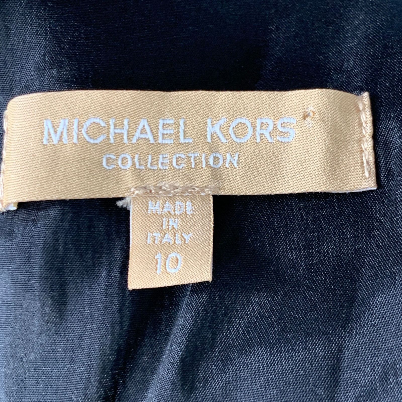 Michael Kors 10 Black Wool Blend Studded Ruffle Sleeve Shift Dress Size L / US 10 / IT 46 - 5 Thumbnail