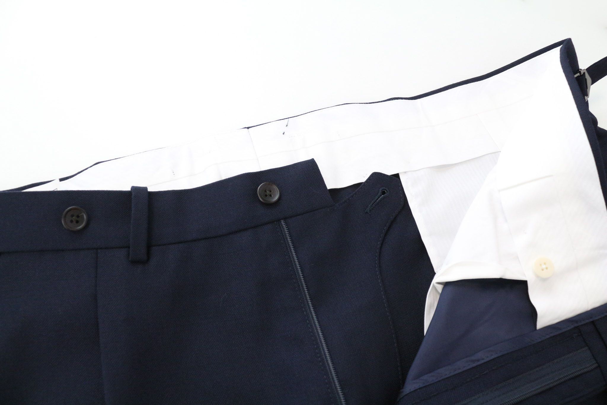 Suitsupply VIGO UK40R Navy Wool Pleated Trousers 75121 Size 40R - 3 Thumbnail