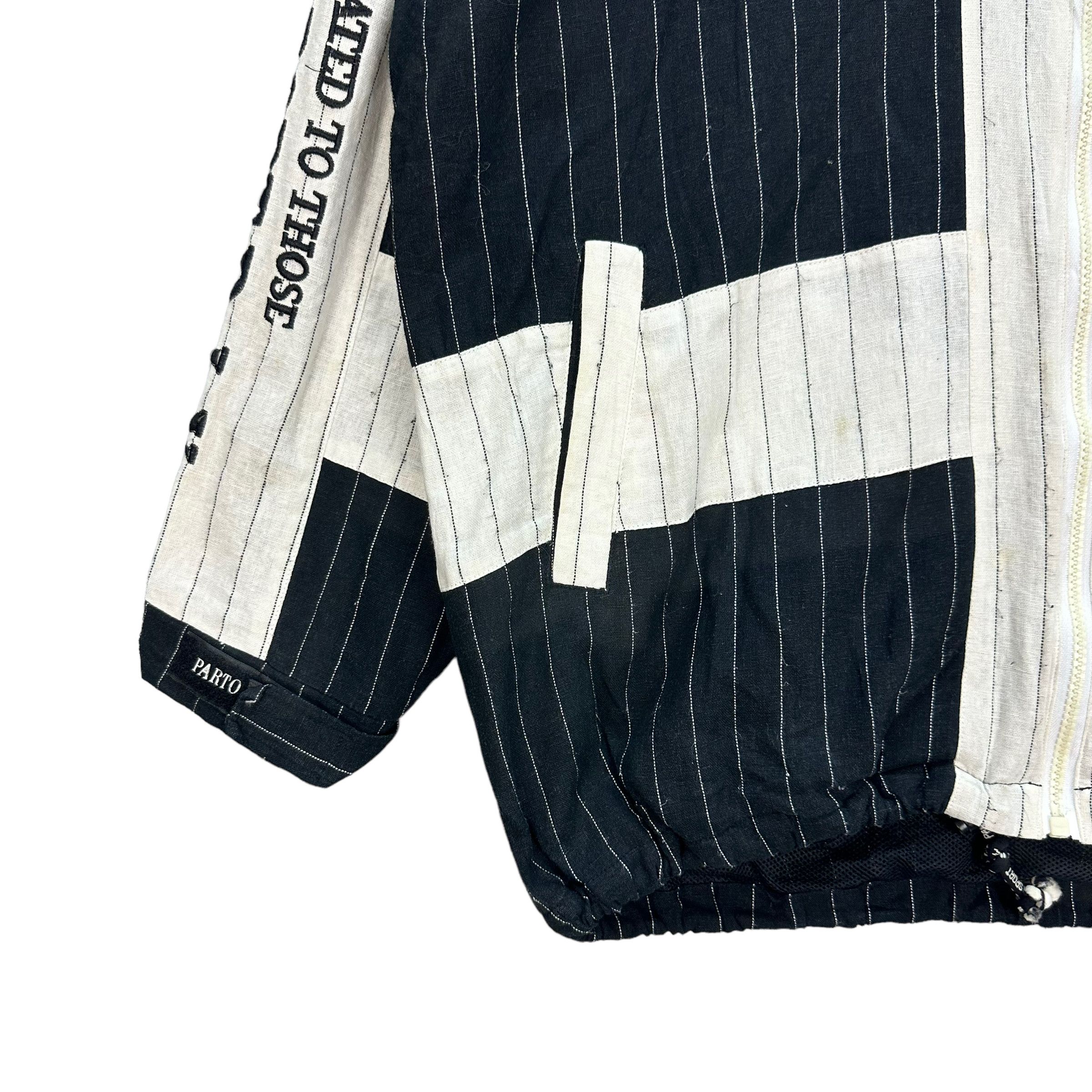 Japanese Brand PARTO SPORT STRIPED BIG LOGO JACKET #7815-179 Size US L / EU 52-54 / 3 - 6 Thumbnail