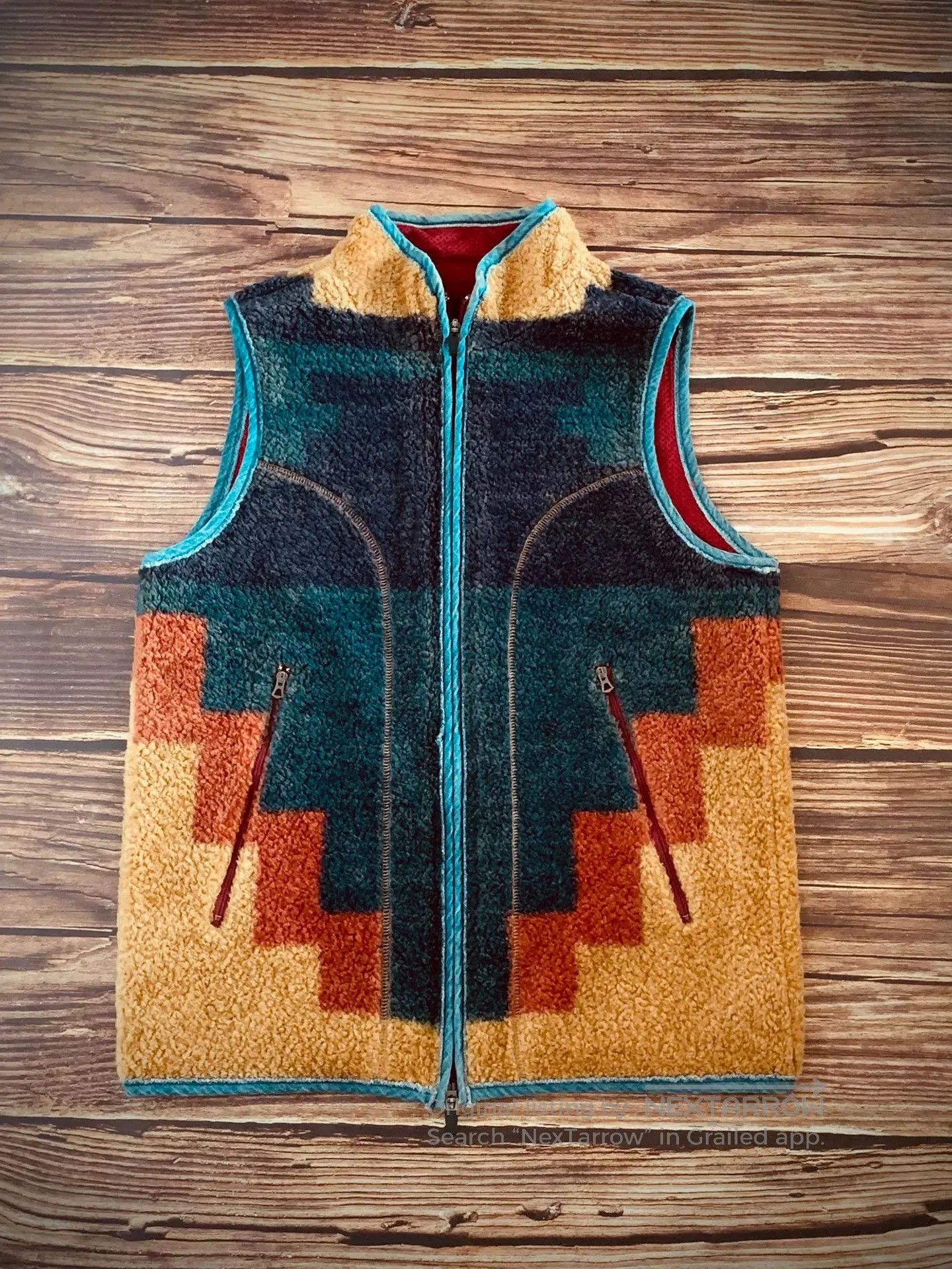 RRL Ralph Lauren gypsy sons wool vest with Navajo pattern. Size US M / EU 48-50 / 2 - 1 Thumbnail