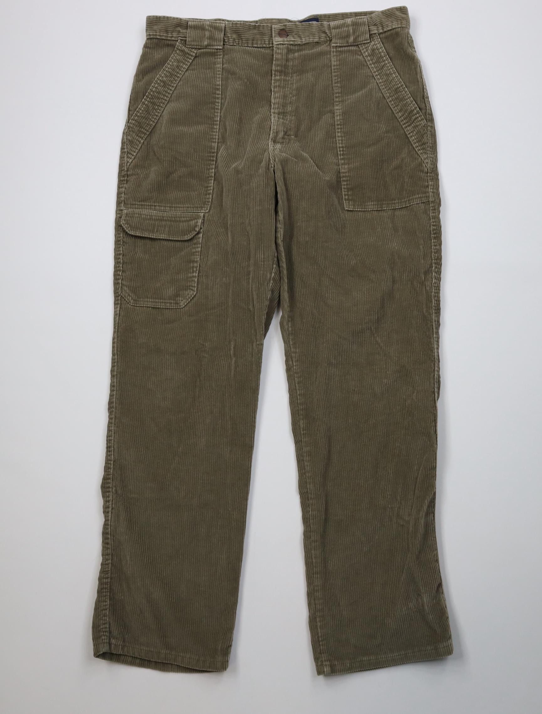 Lands' End Vintage 90s Lands End Utility Corduroy Wide Leg Pants USA Size US 38 / EU 54 - 1 Thumbnail