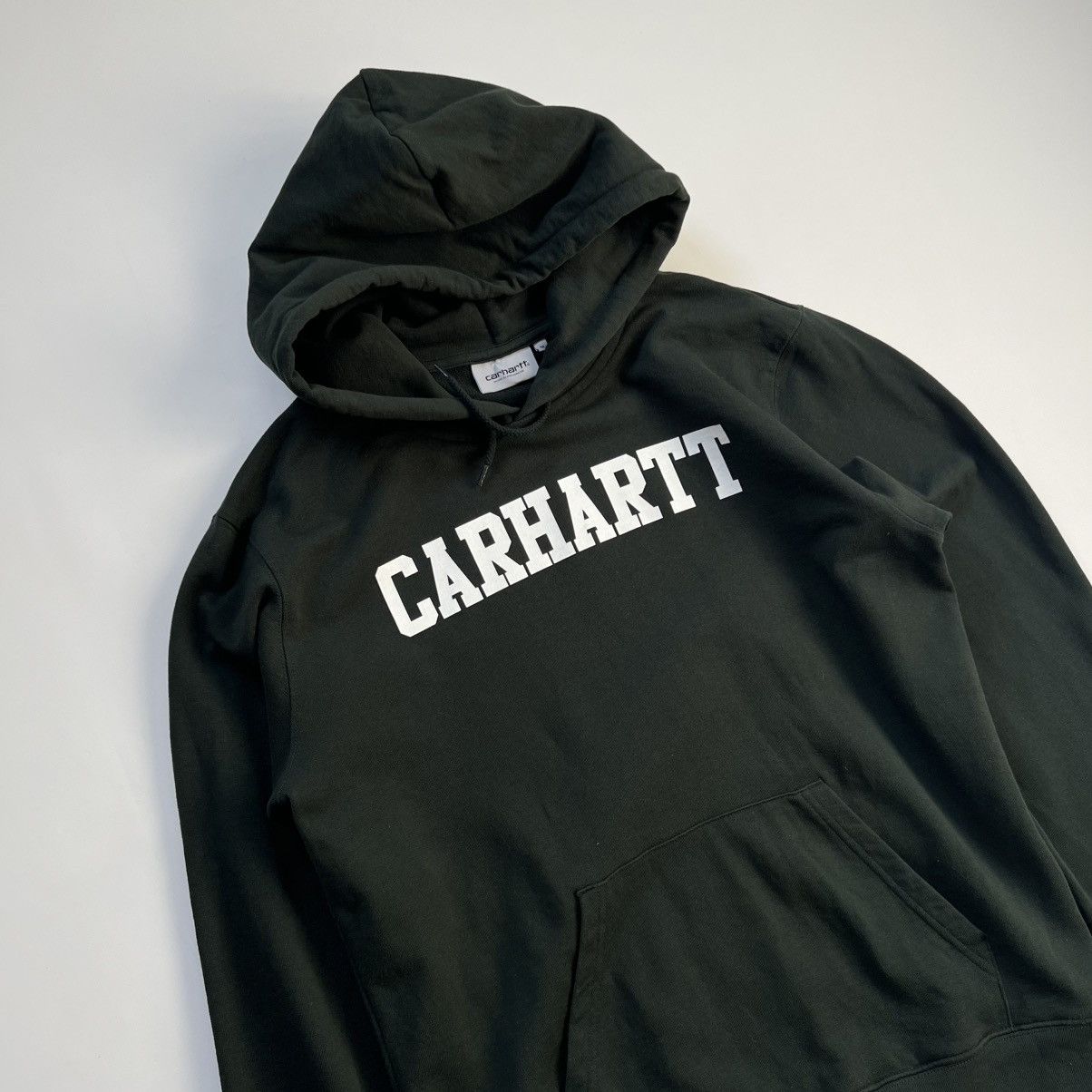 Carhartt Wip Carhartt WIP Hooded College Sweatshirt Green White Logo M Size US M / EU 48-50 / 2 - 2 Thumbnail