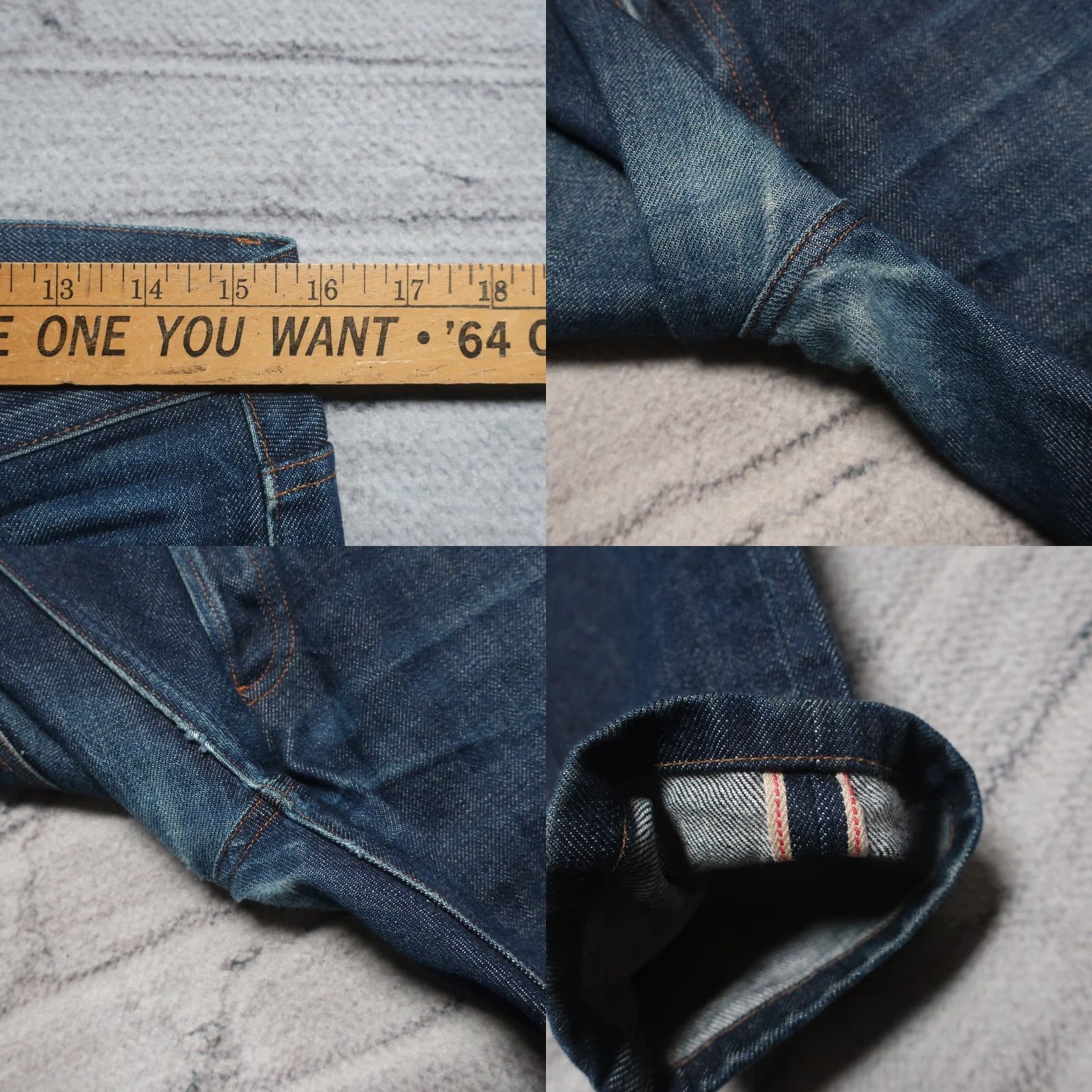 Denime VINTAGE APC Petit Standard Distressed Selvedge Denim Jeans Mens Size 31 Medium Wash Size US 31 - 8 Thumbnail