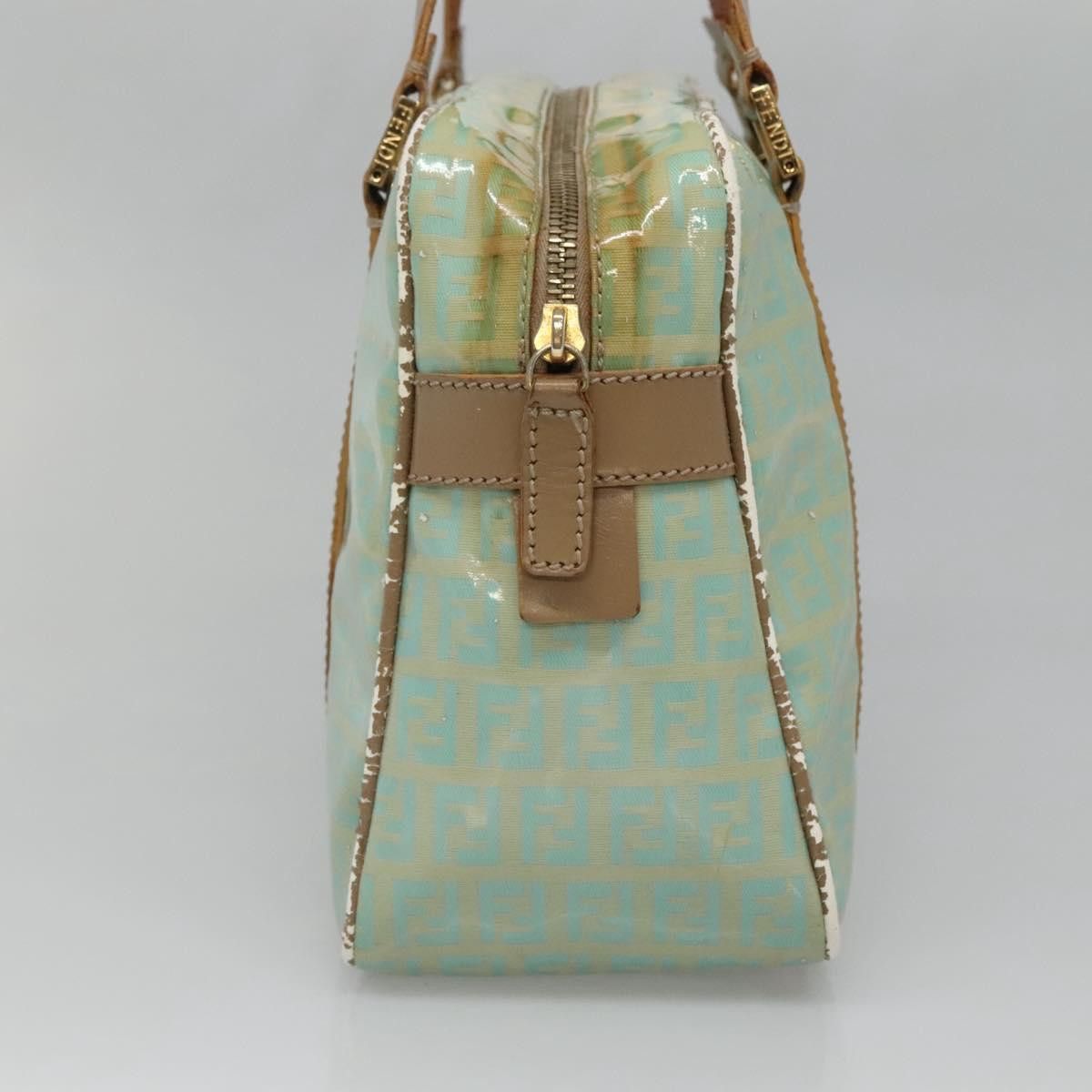 Fendi FENDI Zucchino Canvas Hand Bag Coated Canvas Peppermint Gold Size ONE SIZE - 4 Thumbnail