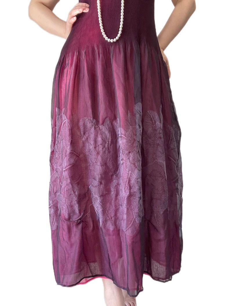 Issey Miyake Issey Miyake size:3 A pinkish-purple main line chiffon emb Size S / US 4 / IT 40 - 4 Thumbnail