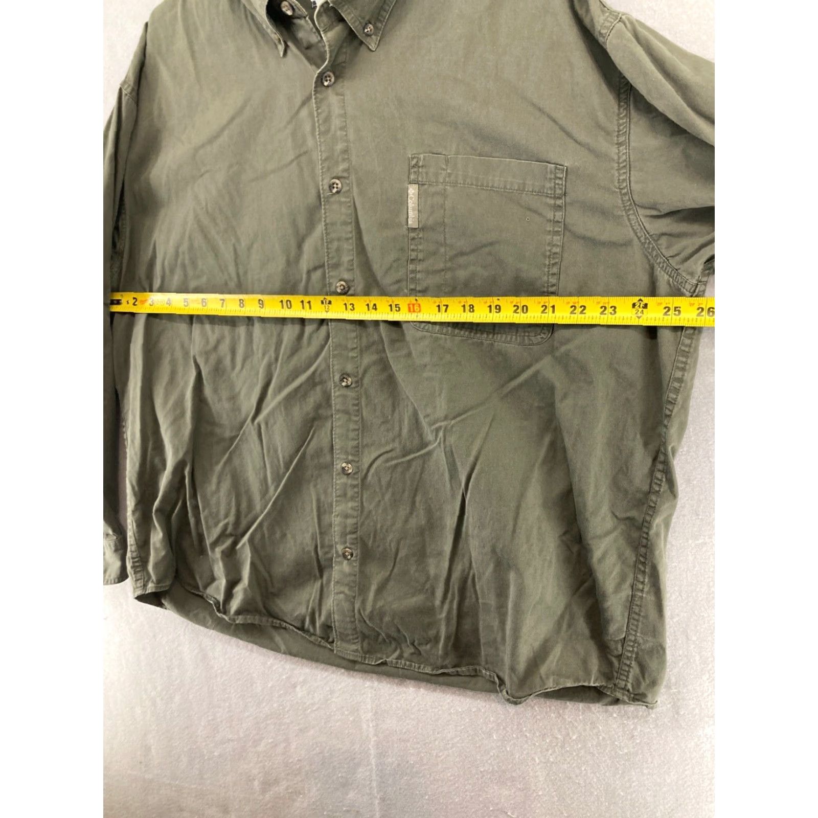 Vintage Columbia Mens Shirt 2XL Green Outdoor Hiking Button-Up Long Sleeve Cotton - Shirt - Men - 2XL - Green - Outdoor - Columbia Size US XXL / EU 58 / 5 - 2 Thumbnail